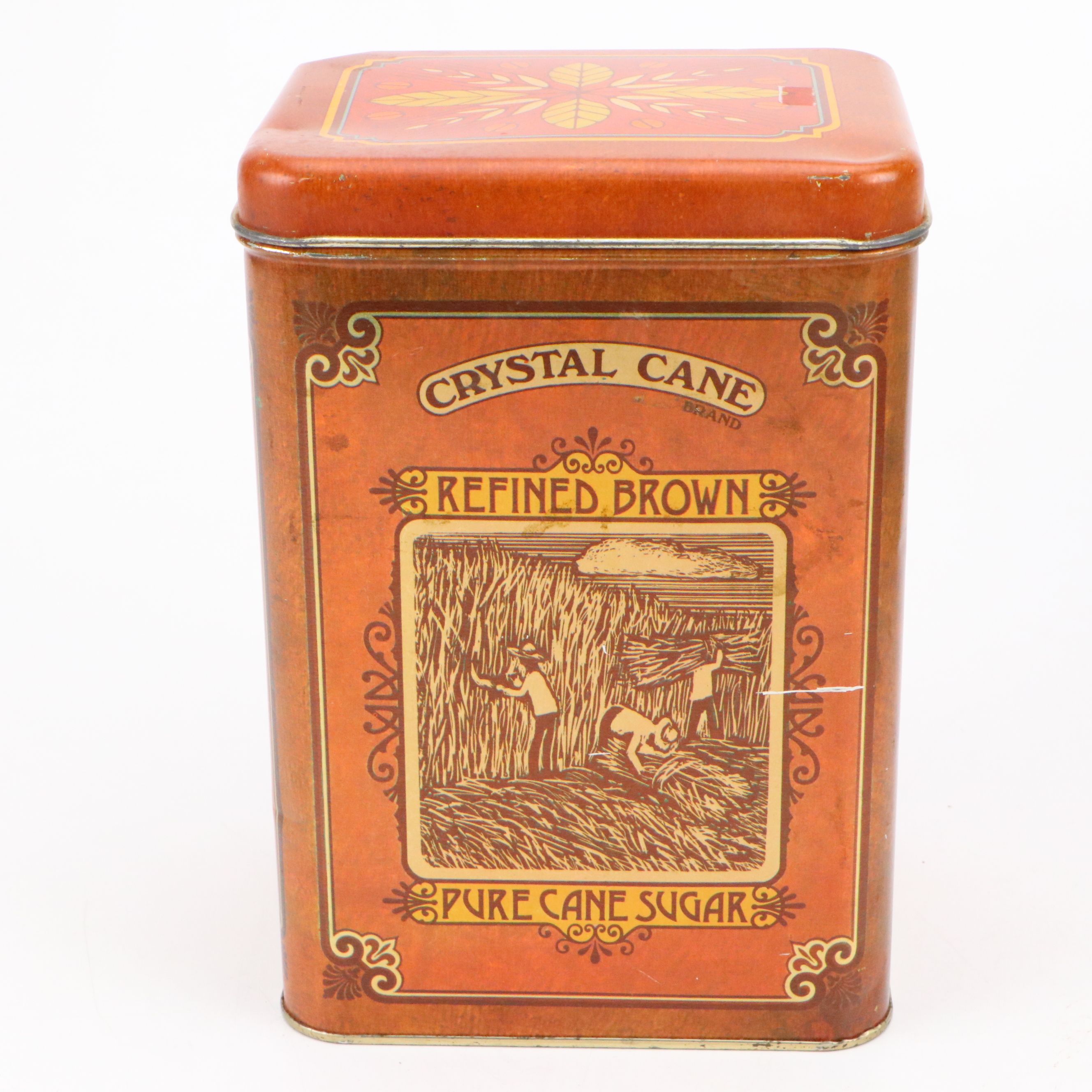 National Can Co. Tin Bread Box with Velvet Tobacco Can and More Canisters