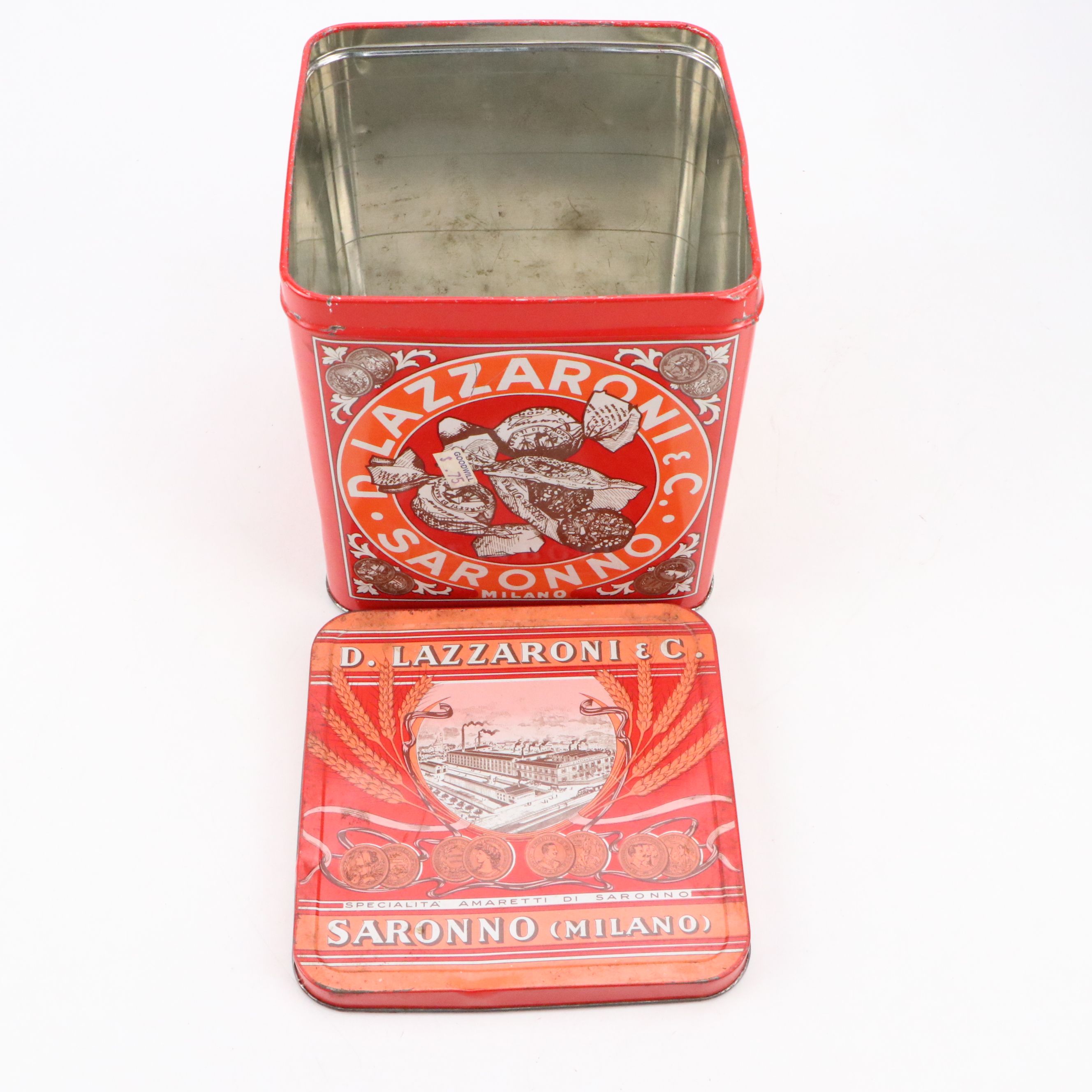 National Can Co. Tin Bread Box with Velvet Tobacco Can and More Canisters
