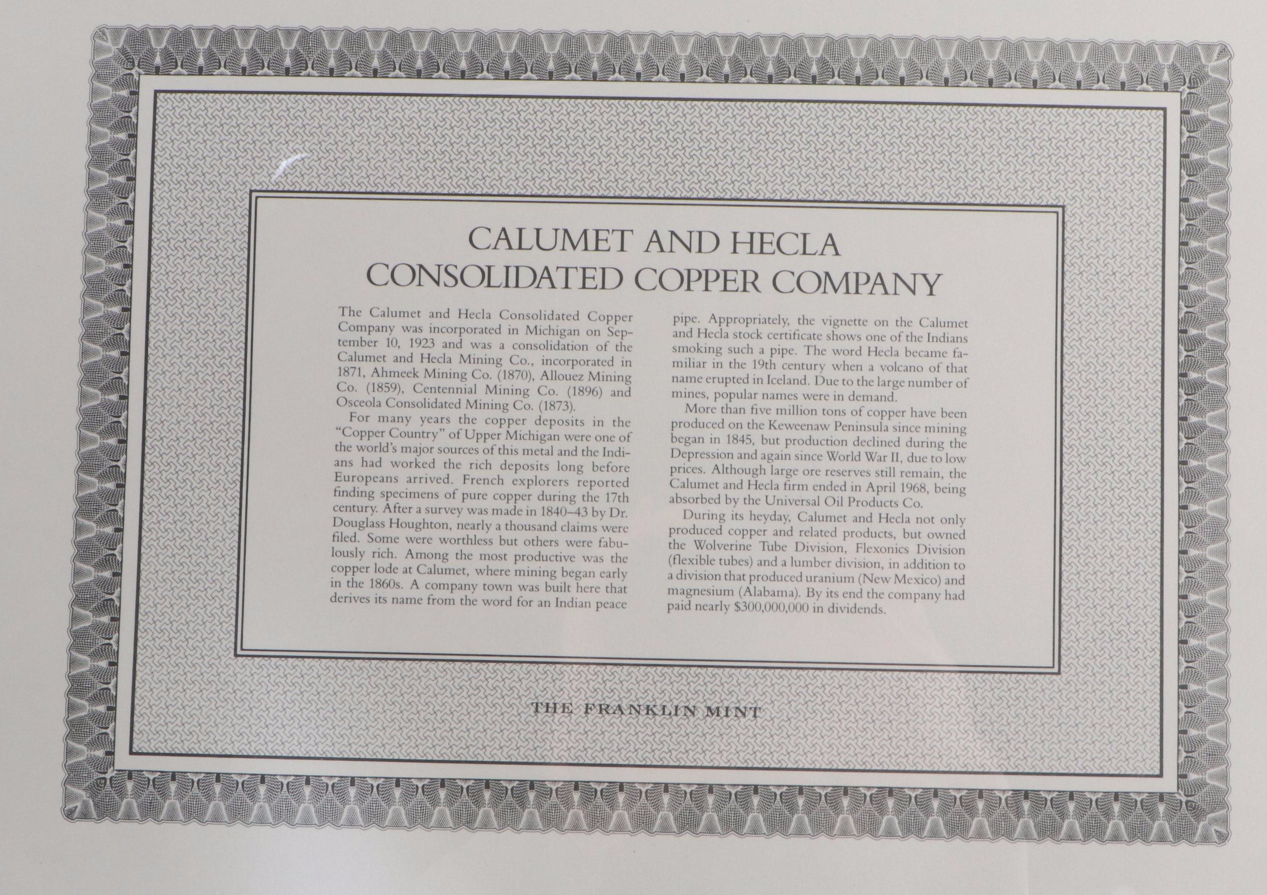 Foremost Dairies, Calumet & Hecla and Rayette-Faberge Stock Certificates, 1967
