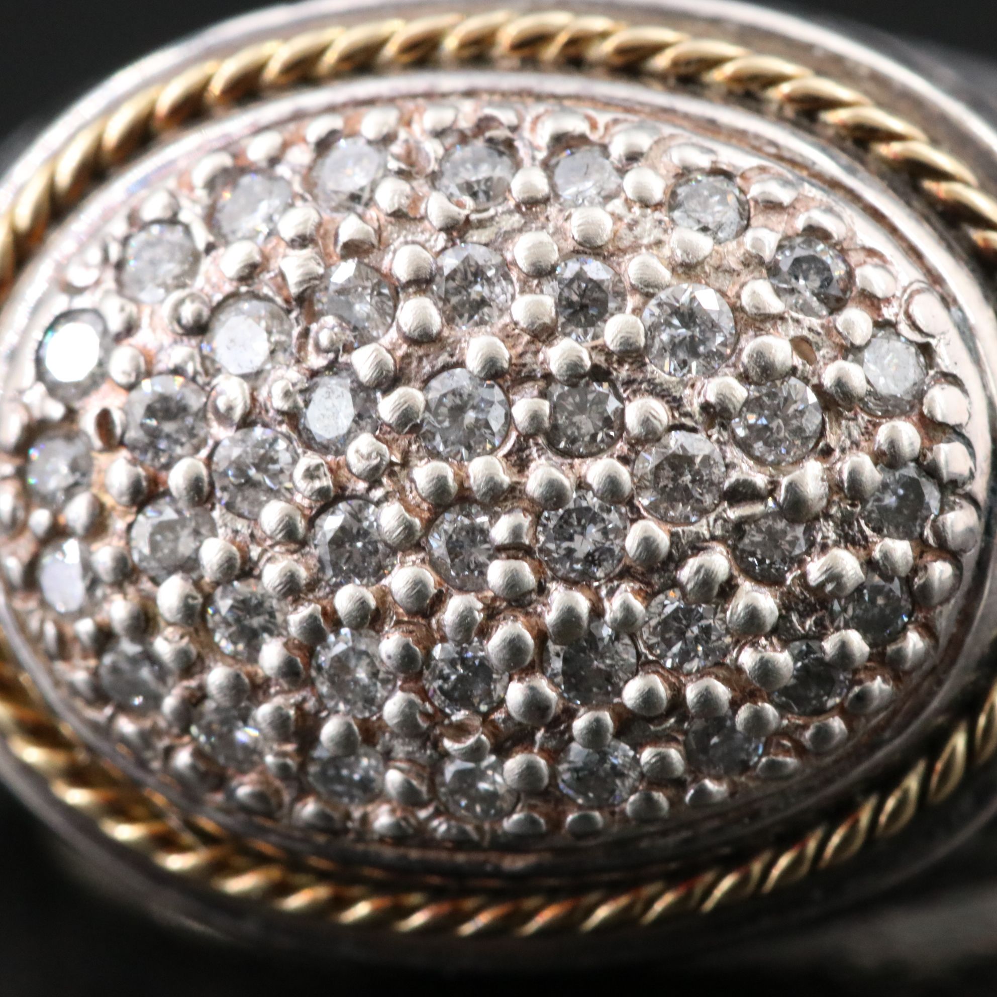 EFFY Sterling and 18K Pavé Diamond Ring