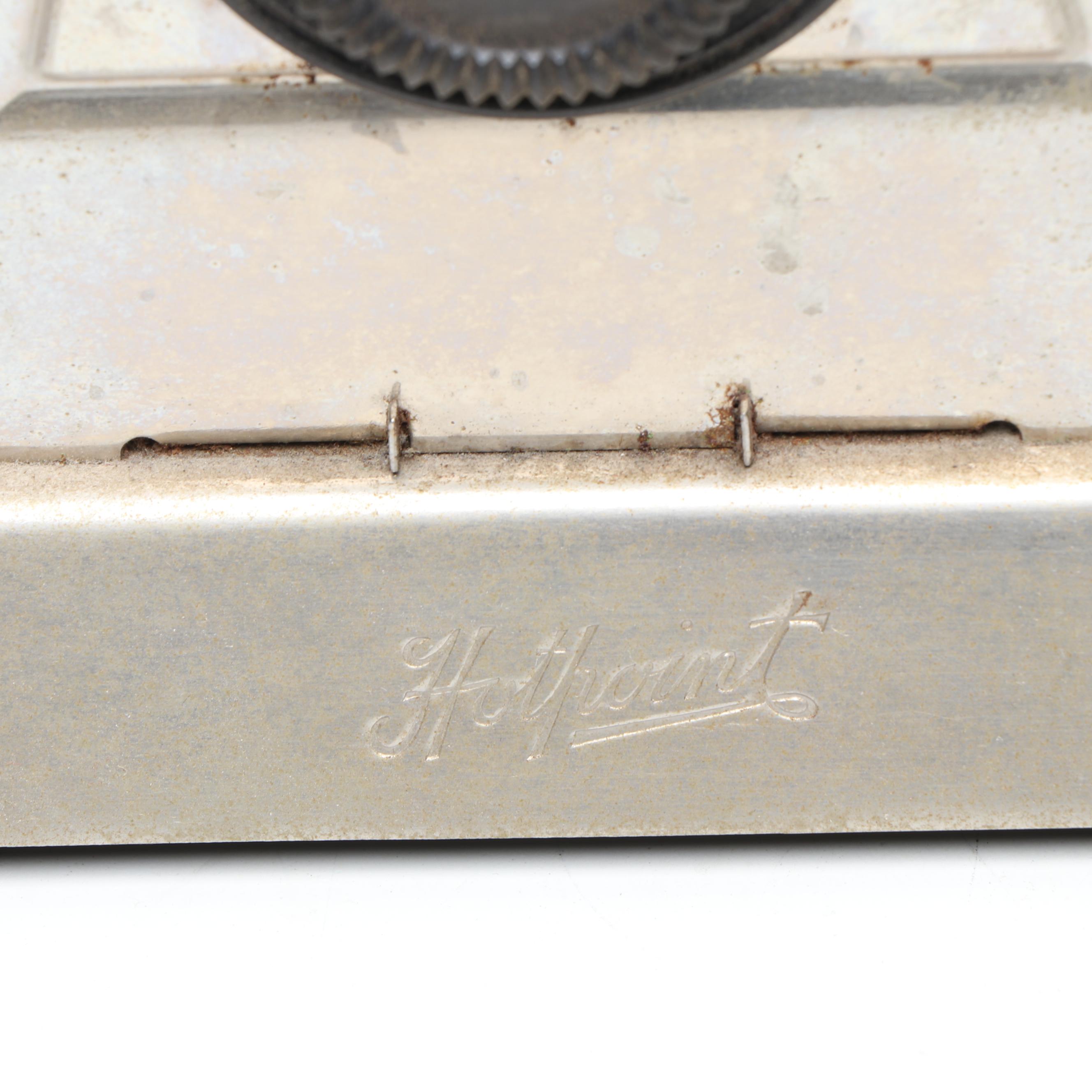 Edison Electric Hotpoint Toaster with Wooden Kitchen Utensils and Pie Pan