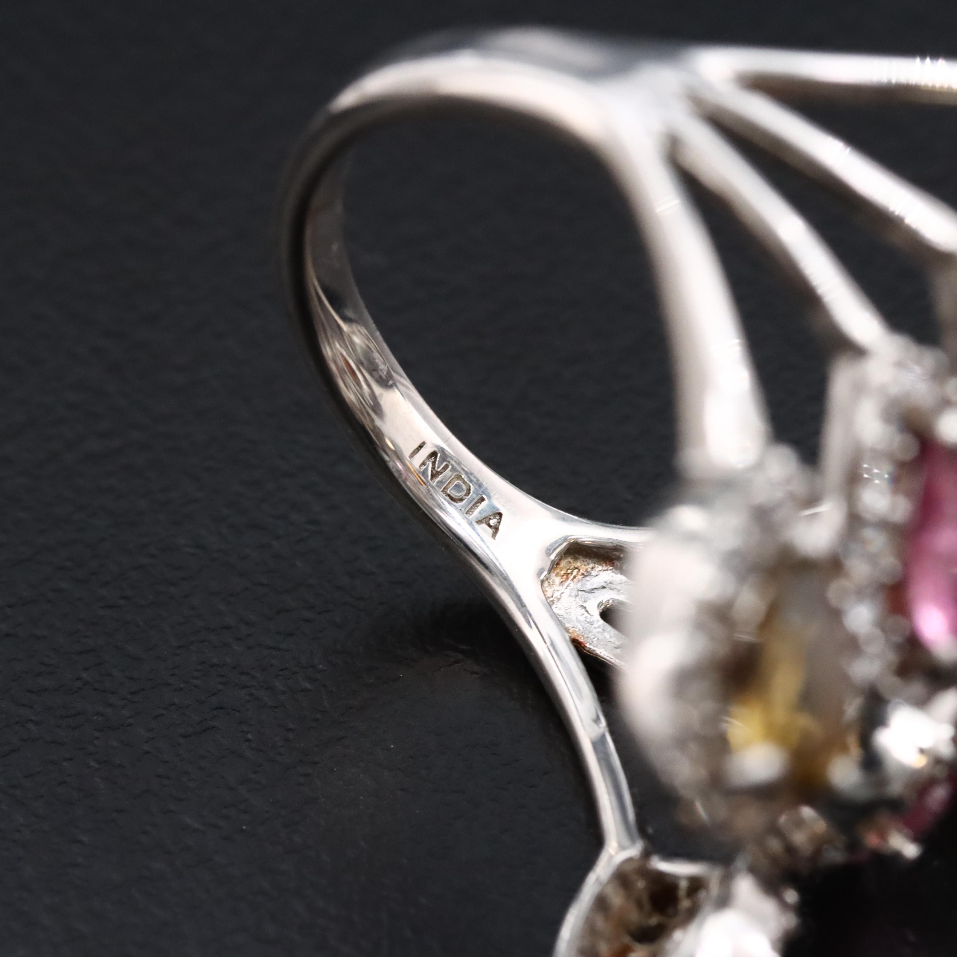 Sterling Tourmaline and White Topaz Ring