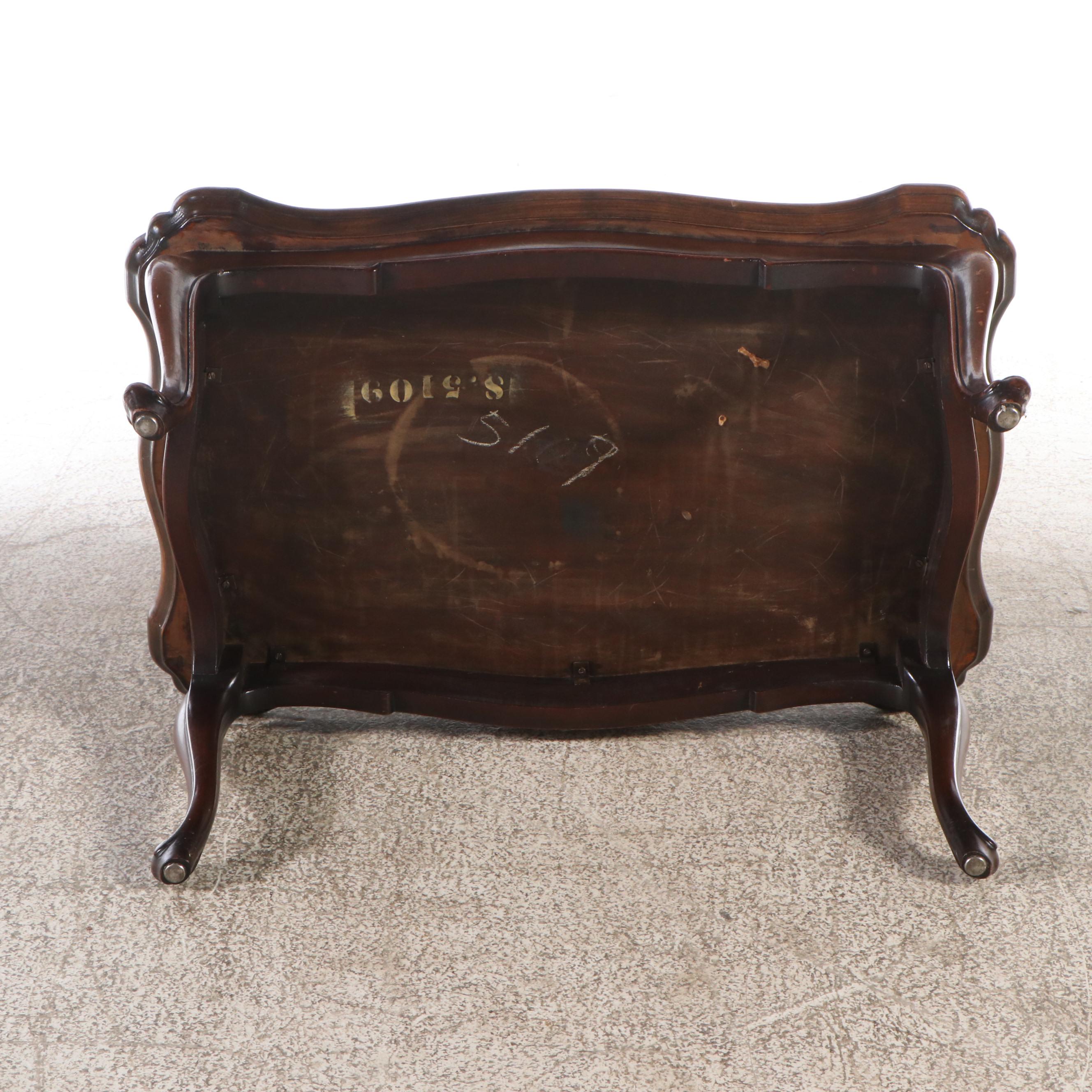 French Provincial Style Walnut Coffee Table, 20th Century