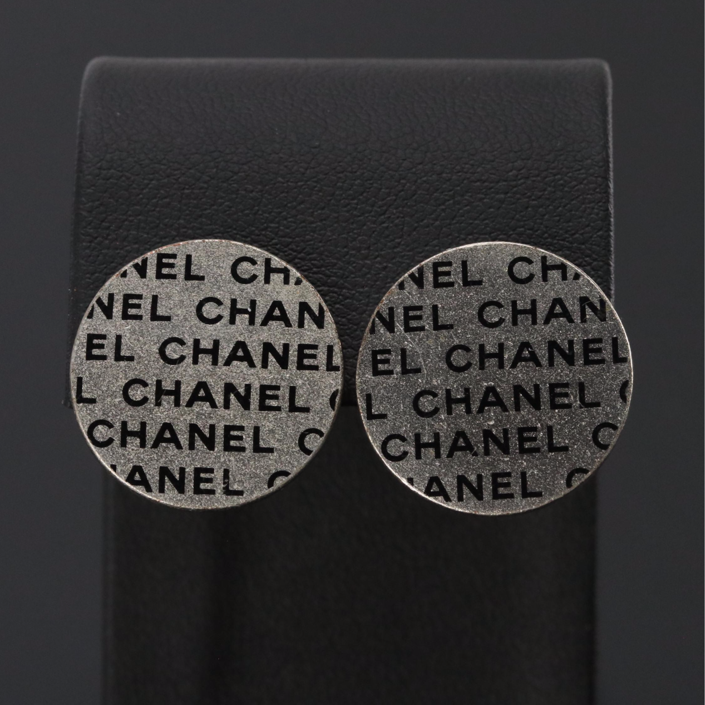 Chanel Logo Button Clip Earrings, 2000
