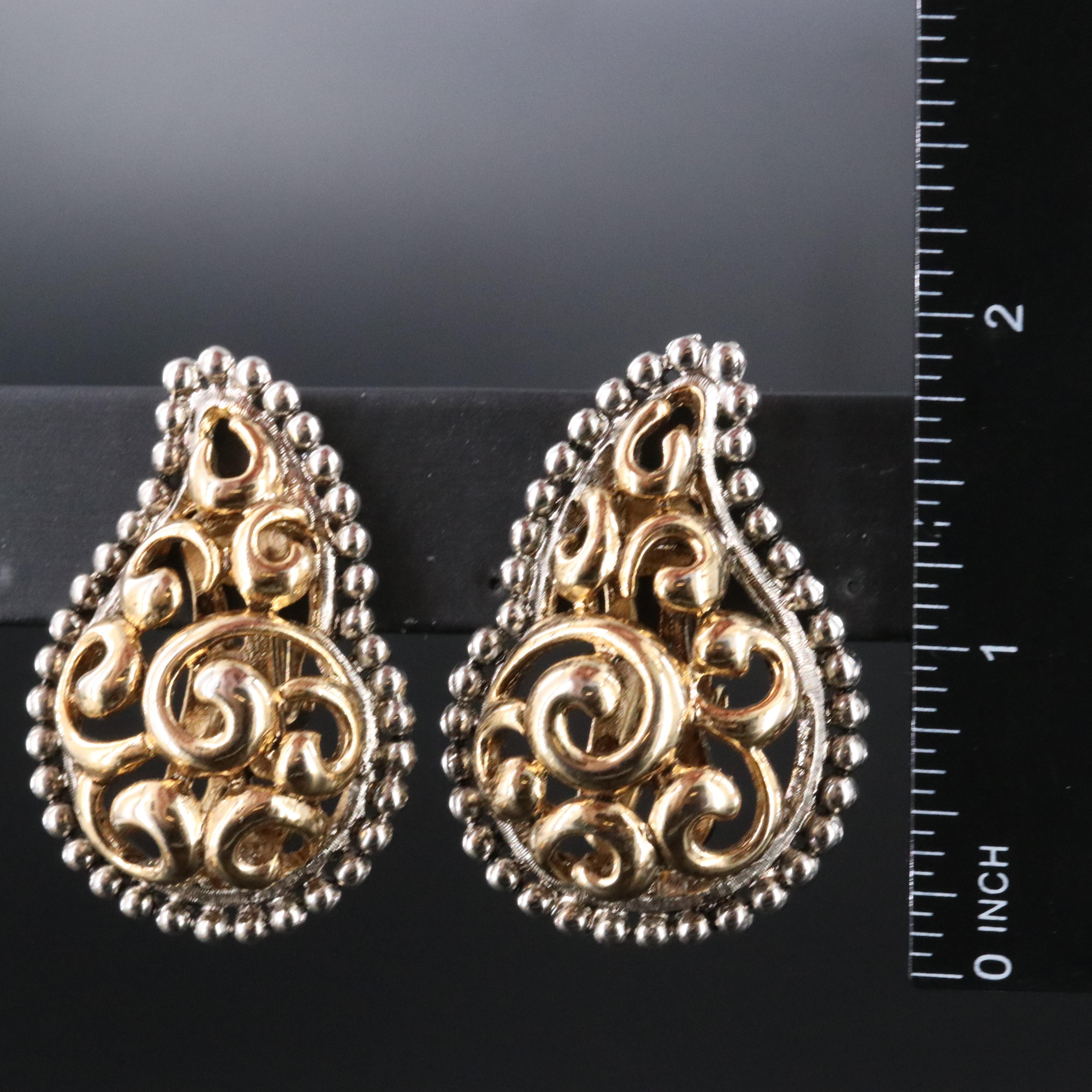 Vintage Faux Pearl, Enamel and Rhinestone Earring Collection Featuring CHAREL