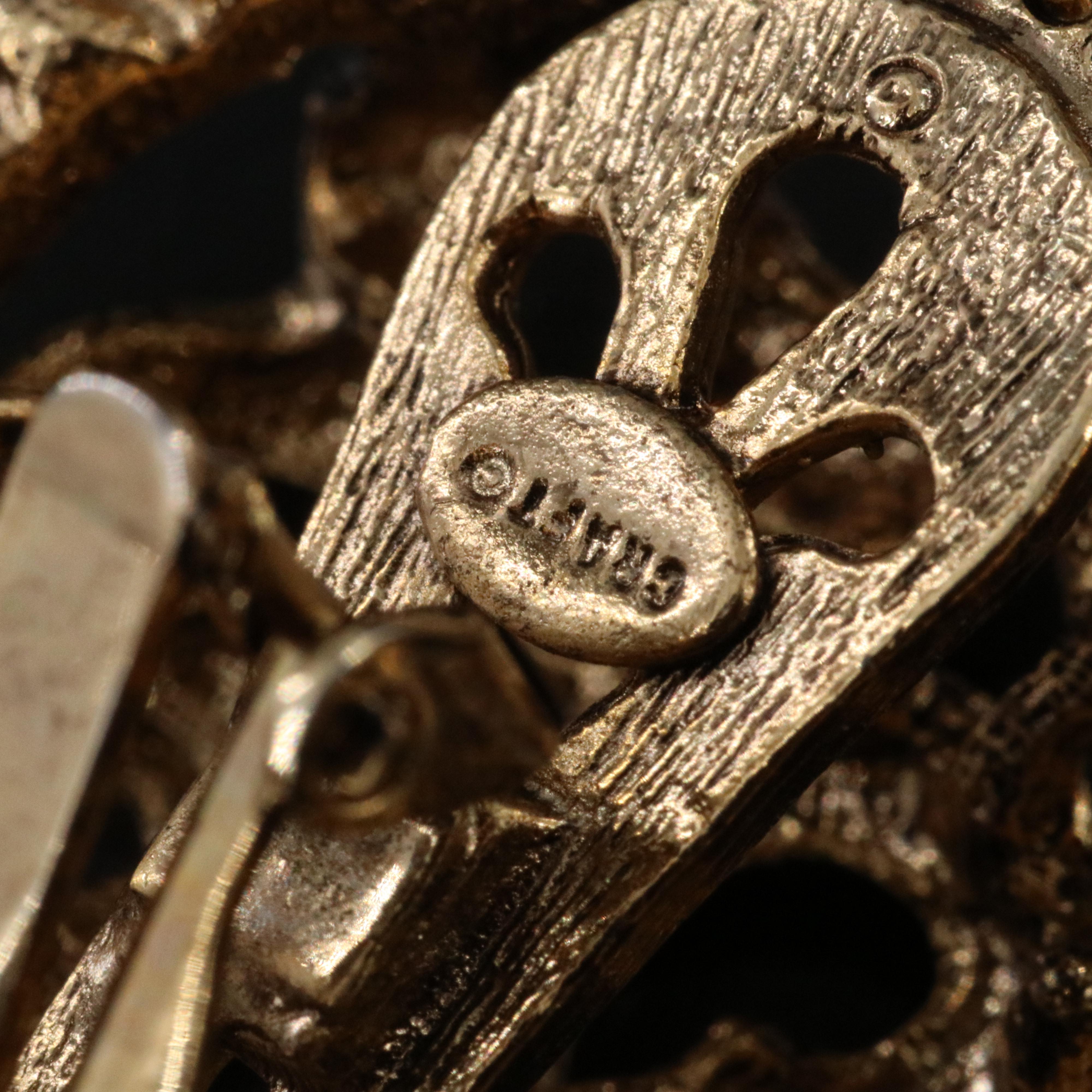 Vintage Faux Pearl, Enamel and Rhinestone Earring Collection Featuring CHAREL