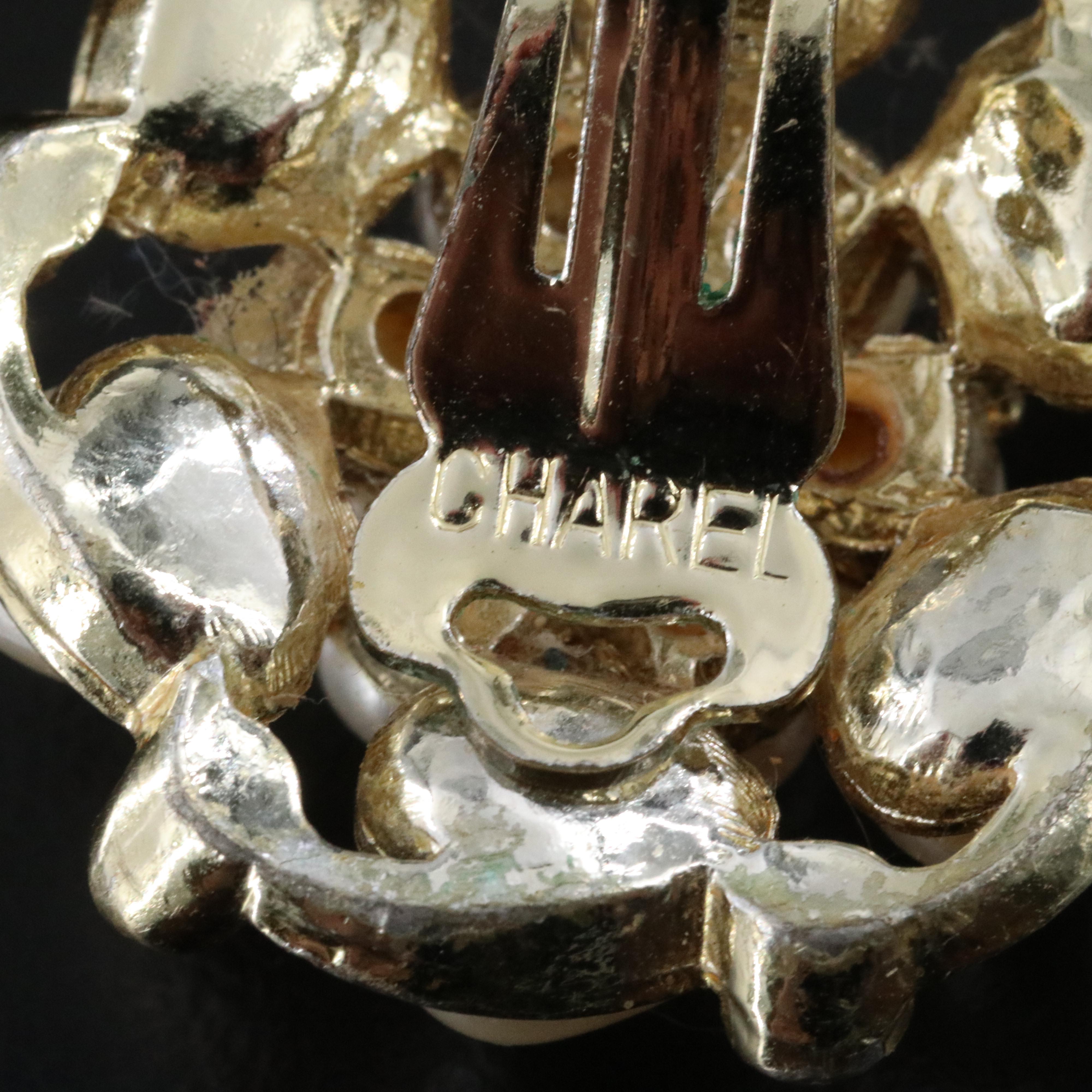 Vintage Faux Pearl, Enamel and Rhinestone Earring Collection Featuring CHAREL