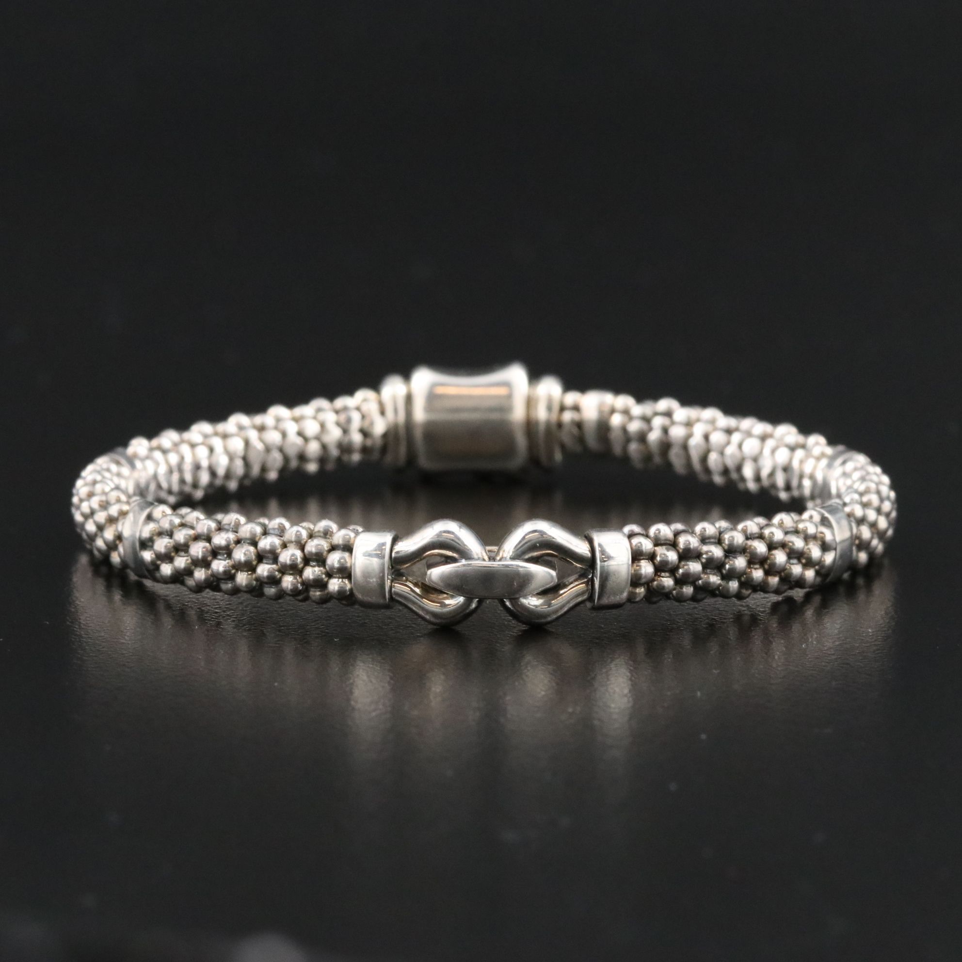Caviar by Lagos Derby Sterling Buckle Bracelet