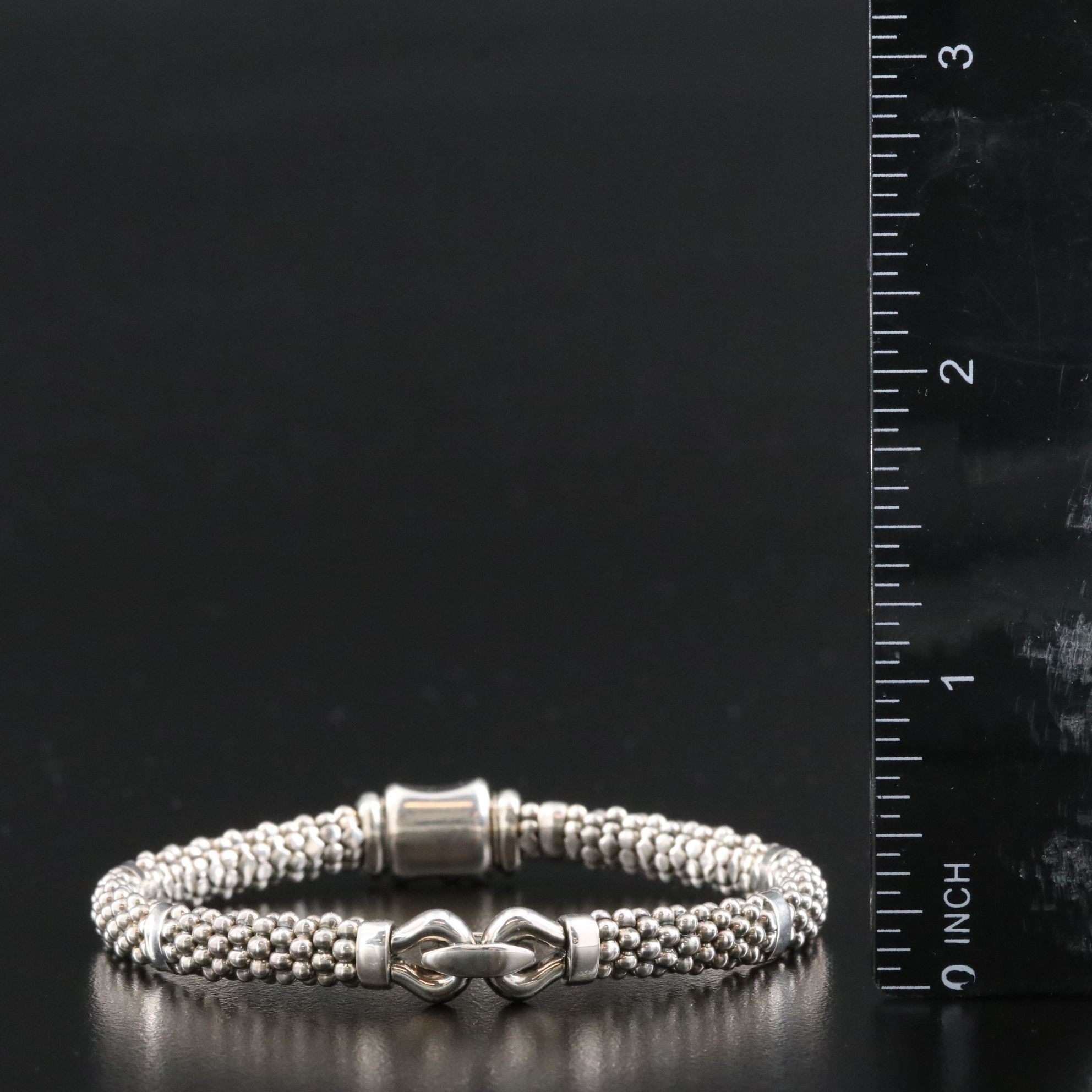 Caviar by Lagos Derby Sterling Buckle Bracelet
