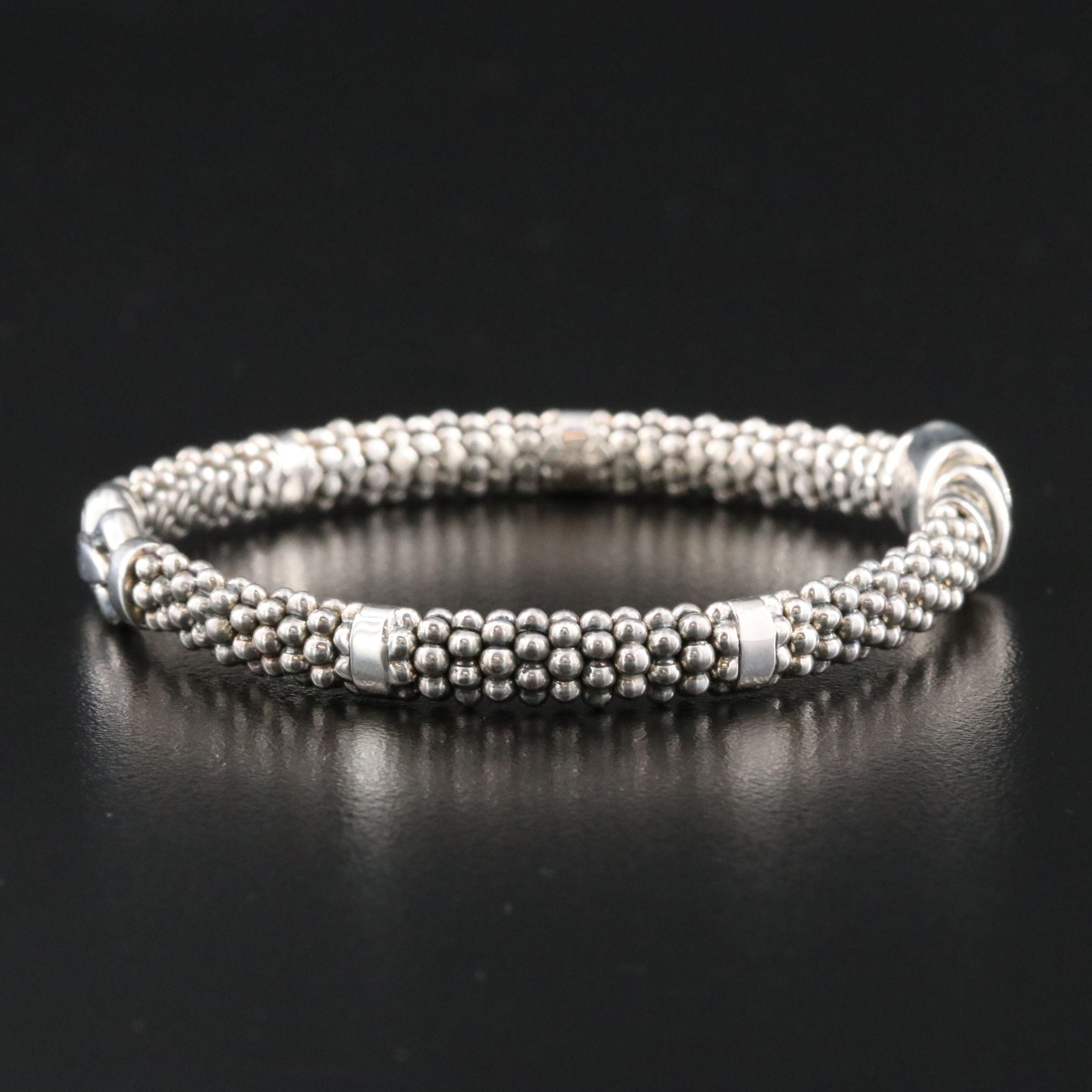 Caviar by Lagos Derby Sterling Buckle Bracelet