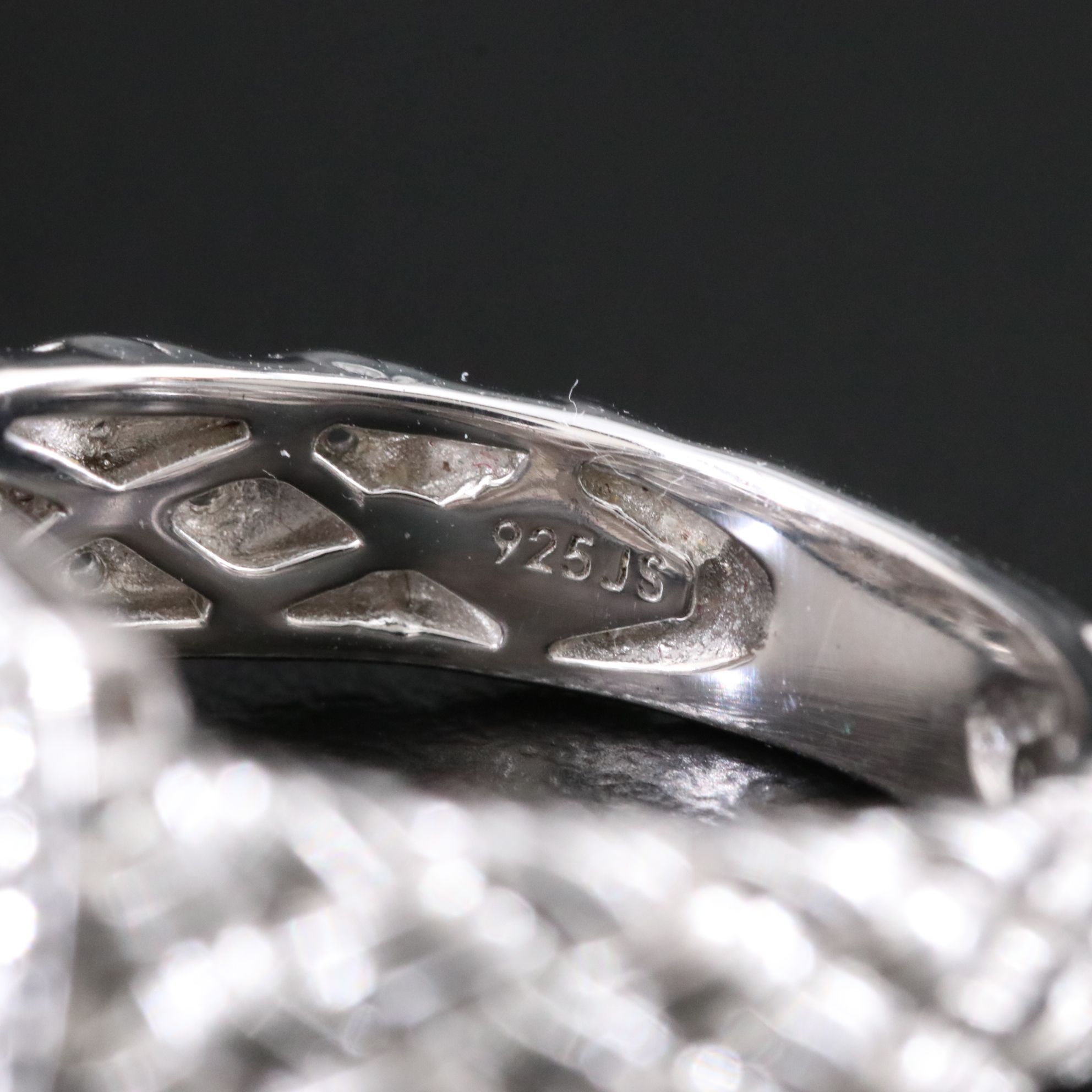 Sterling Lab Grown Fancy Blue Diamond Ring