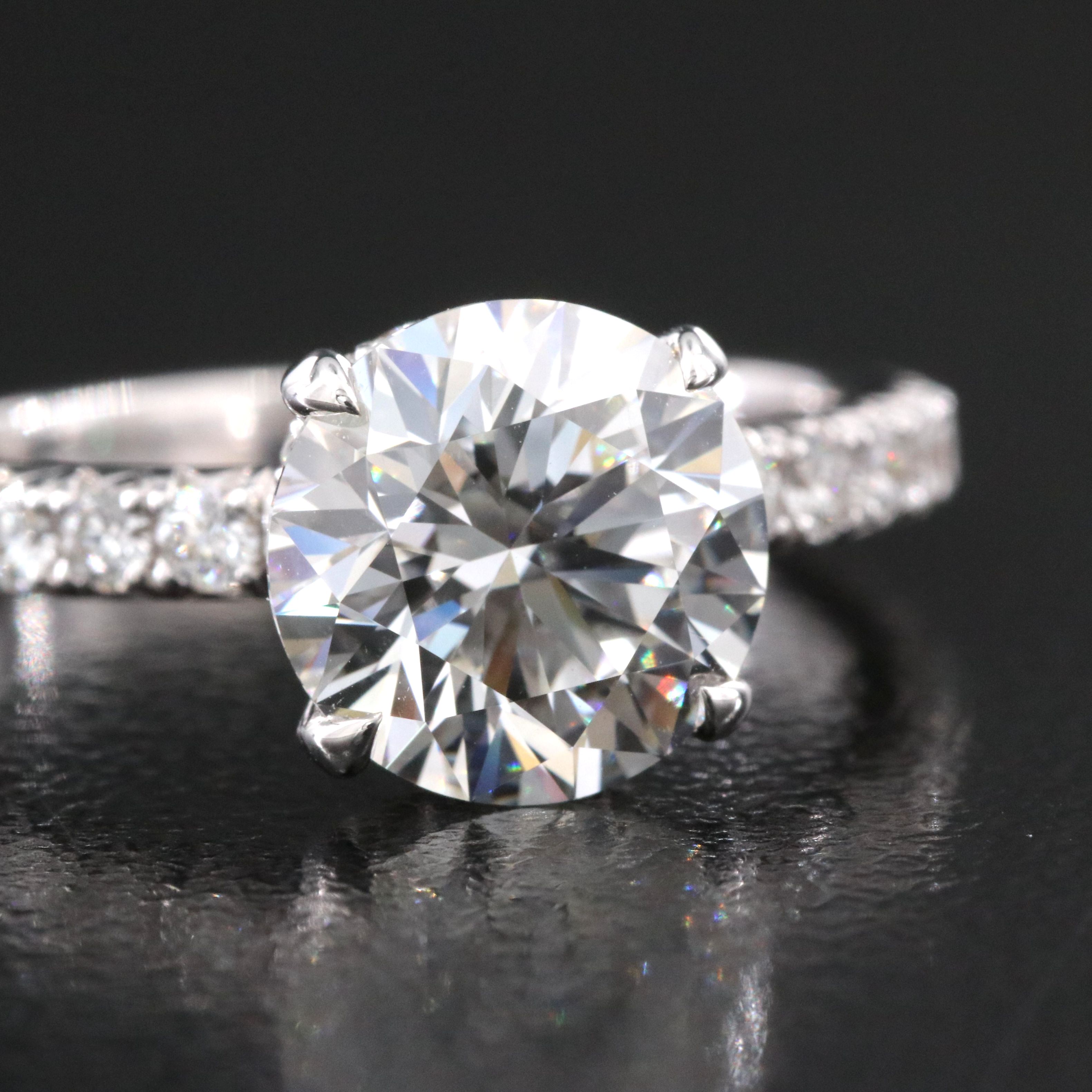 18K 3.18 CTW Lab Grown Diamond Ring with IGI Online Report