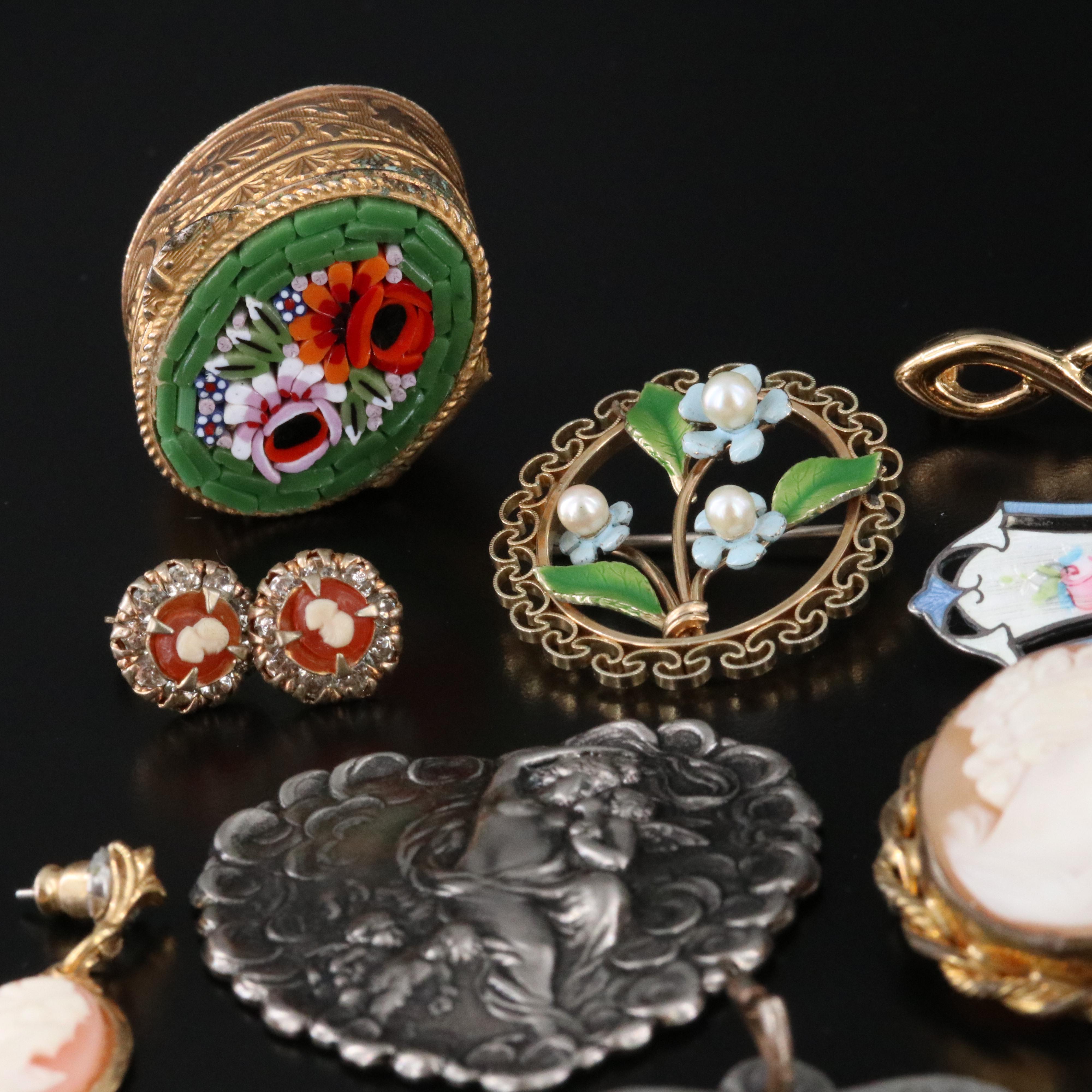 Antique and Vintage Hearts and Cameo Collection Featuring Krementz