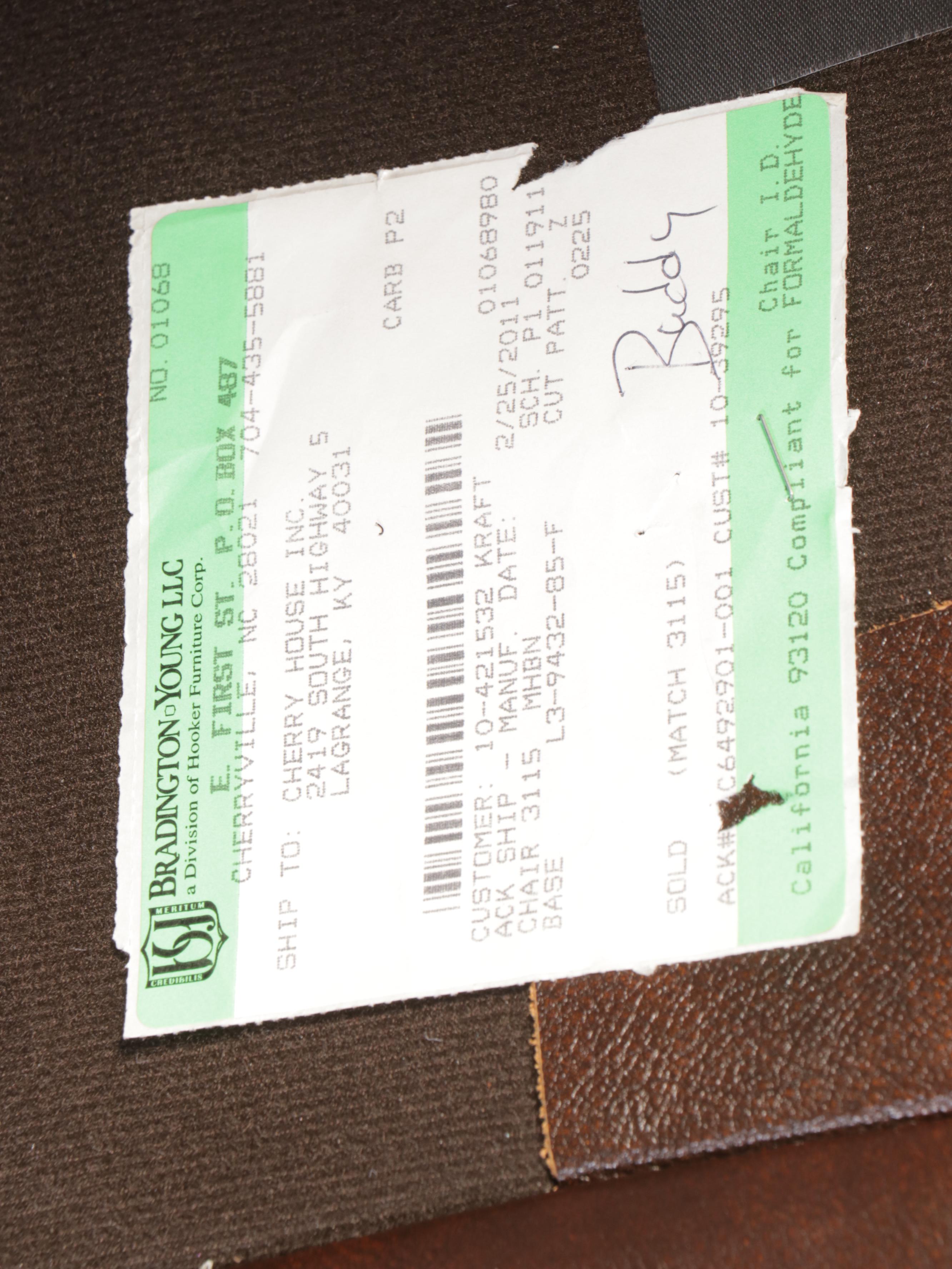 Bradington-Young by Hooker Furniture Leather Upholstered Recliner