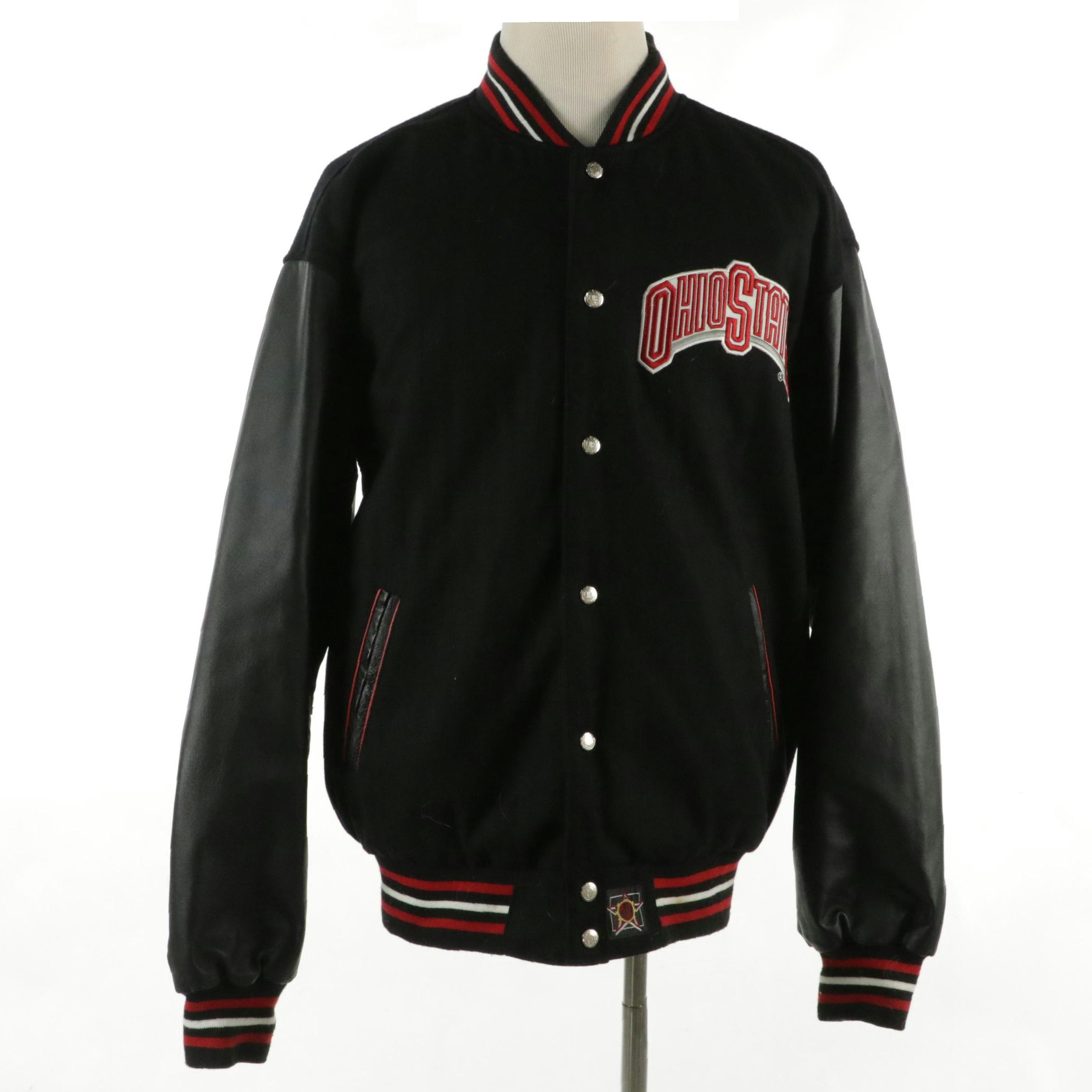 Men's JH Design Ohio State Buckeyes Reversible Bomber Jacket