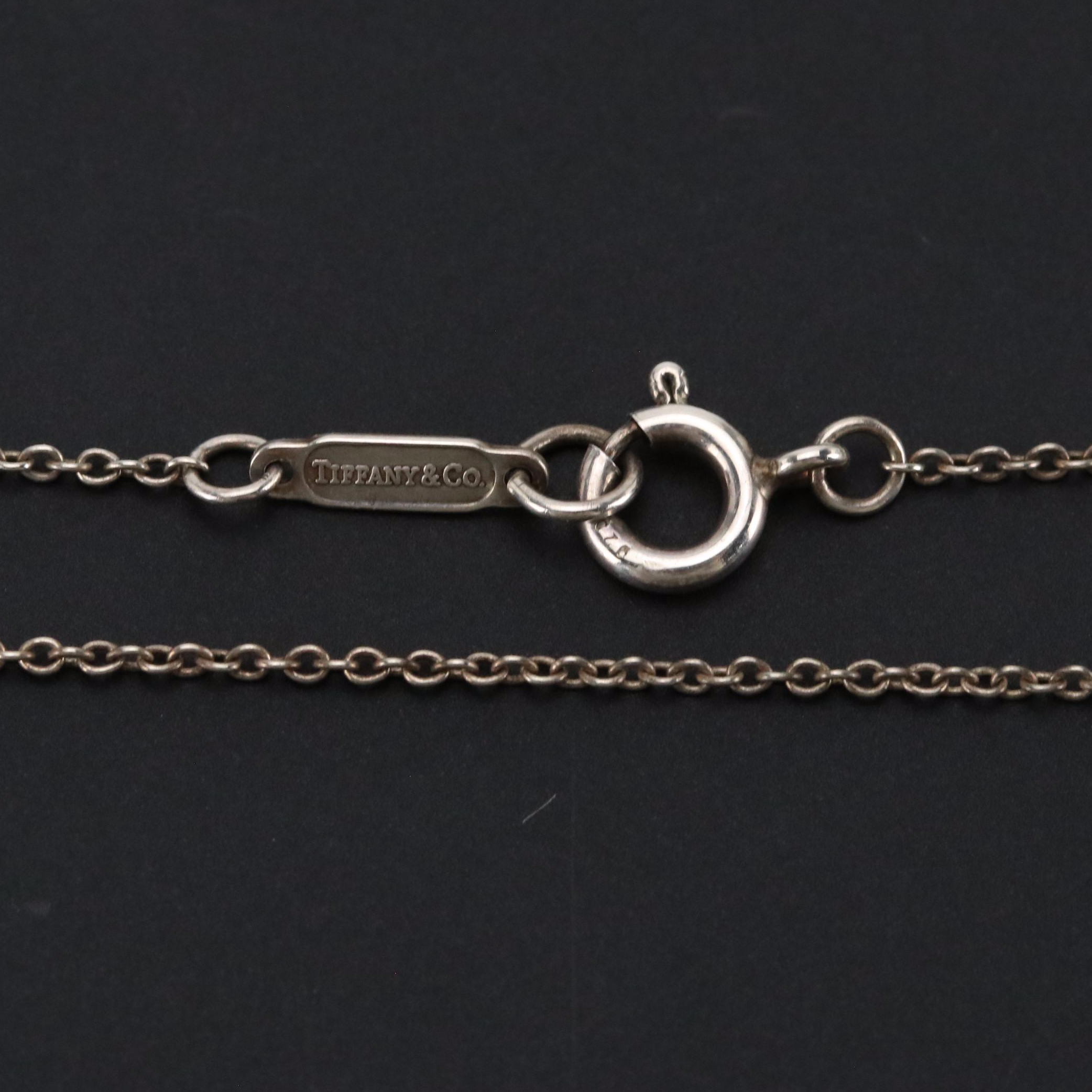 Tiffany & Co. Sterling Atlas Cutout Circle Pendant Necklace