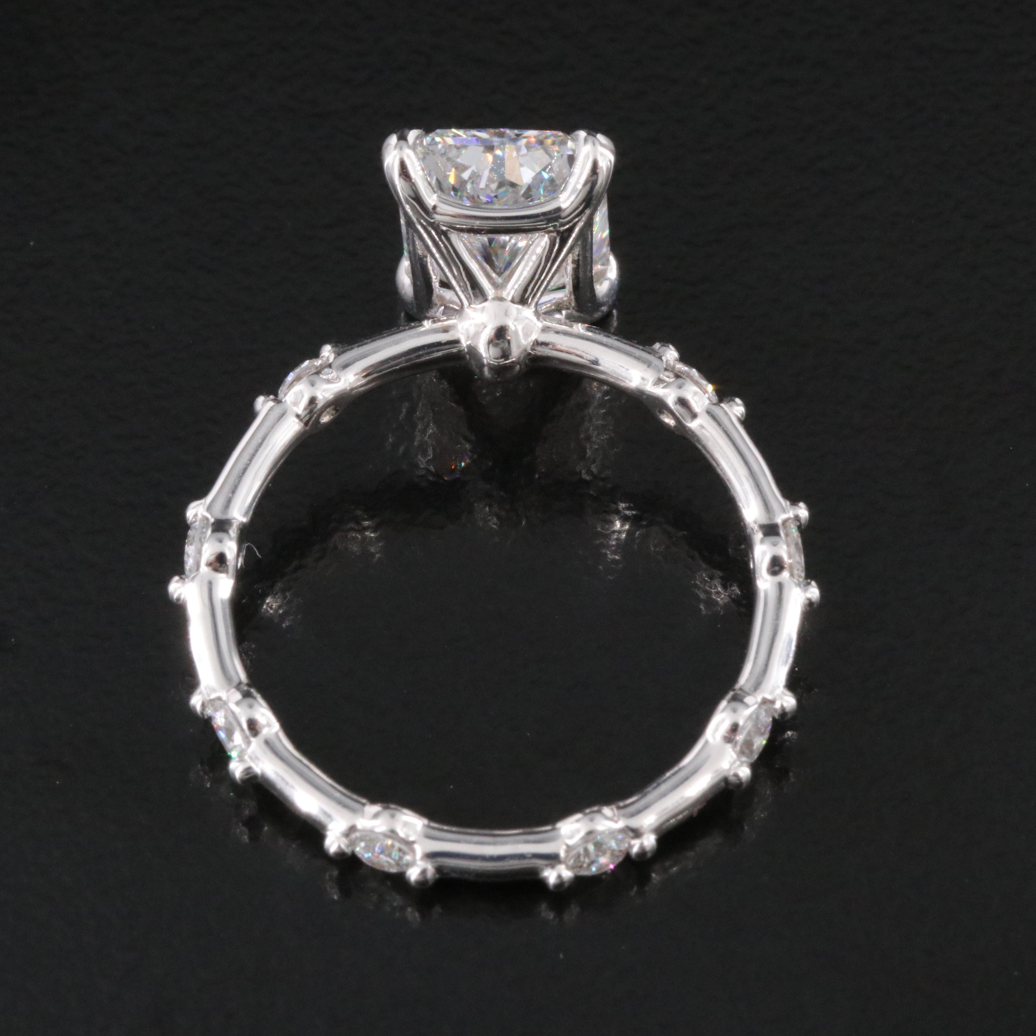 18K 2.86 CTW Lab Grown Diamond Ring with IGI Online Report