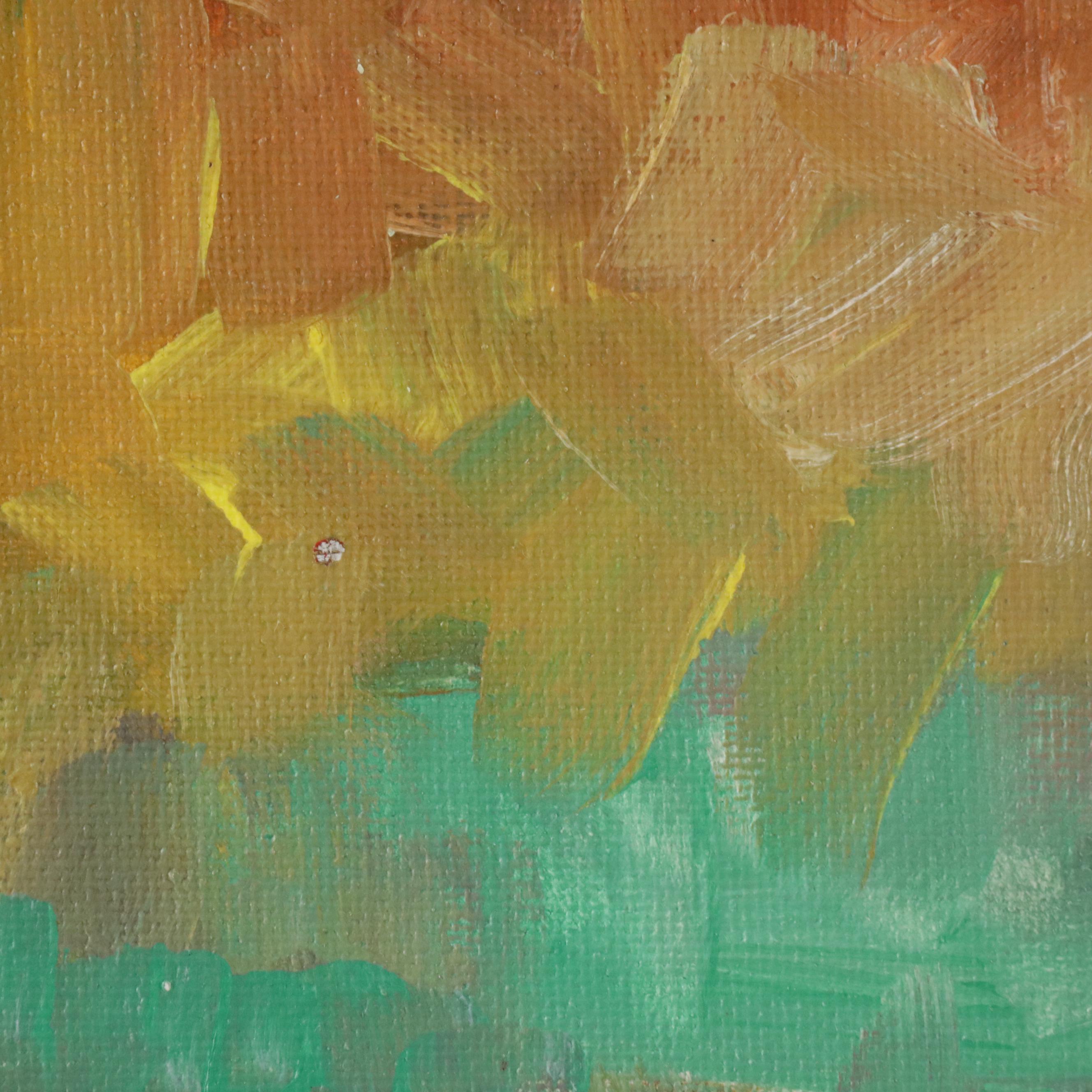 Robert Riddle Baker Landscape Acrylic Painting "The End of Fall," 2025