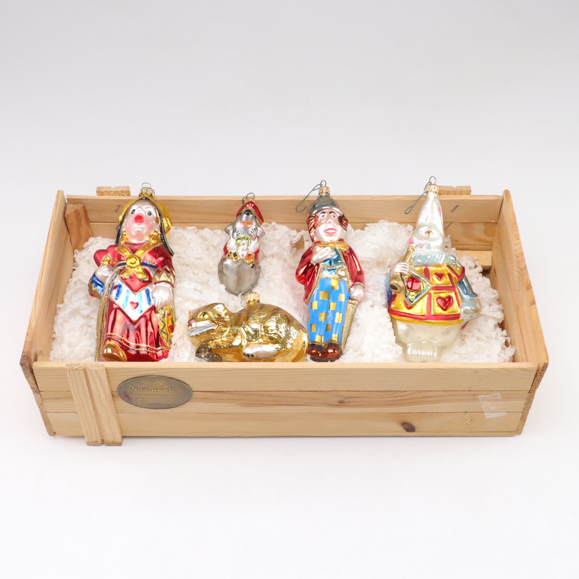 Kurt S. Adler "Alice in Wonderland" Glass Christmas Ornaments