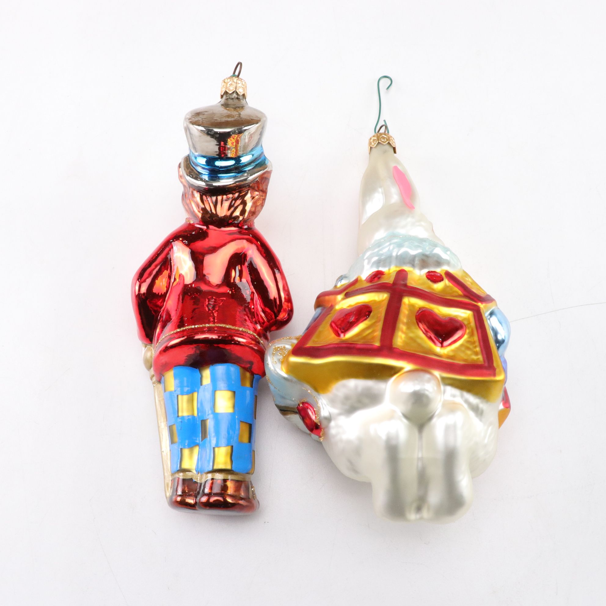 Kurt S. Adler "Alice in Wonderland" Glass Christmas Ornaments