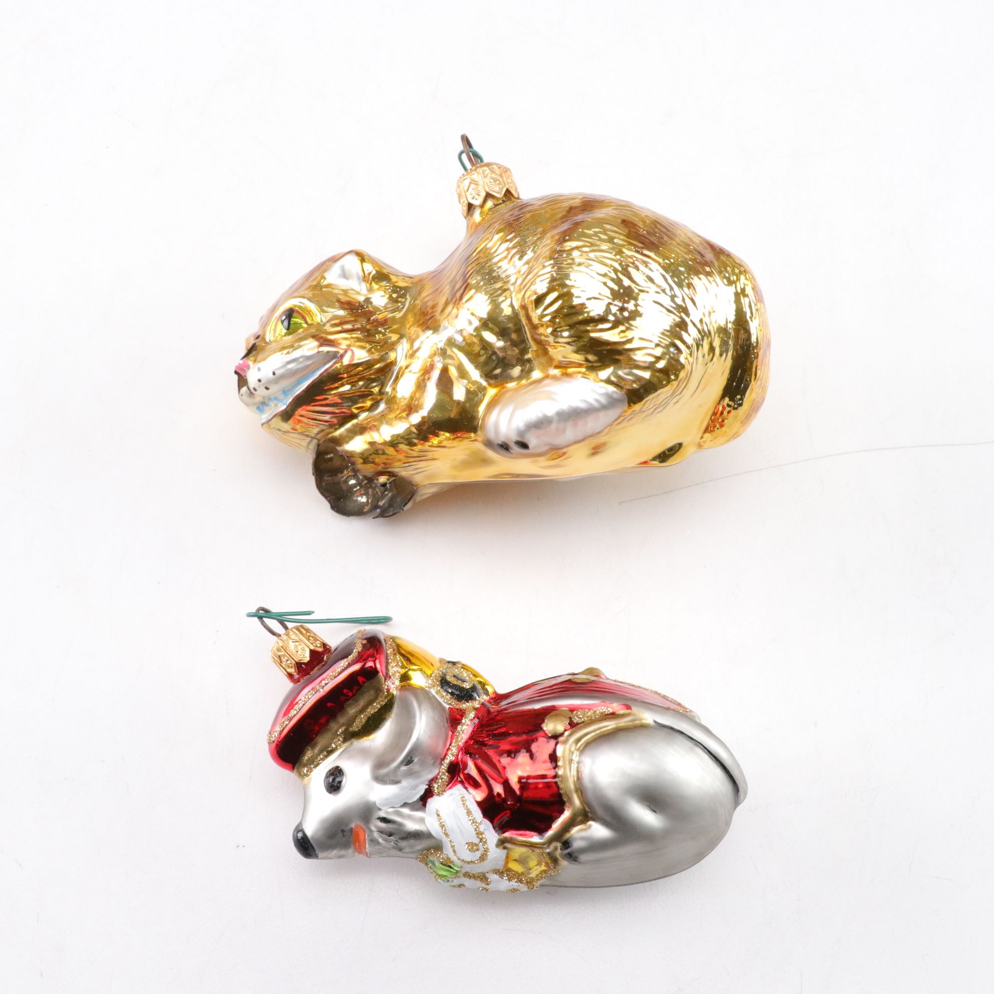 Kurt S. Adler "Alice in Wonderland" Glass Christmas Ornaments