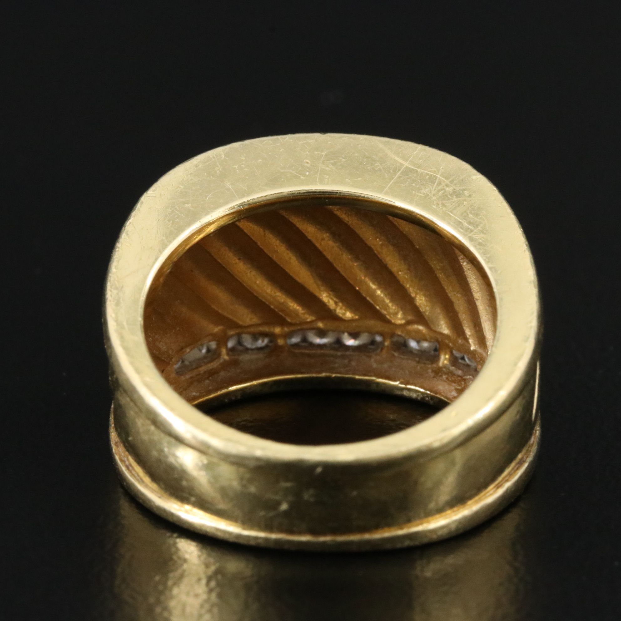 David Yurman 18K and CTW Diamond Cigar Ring