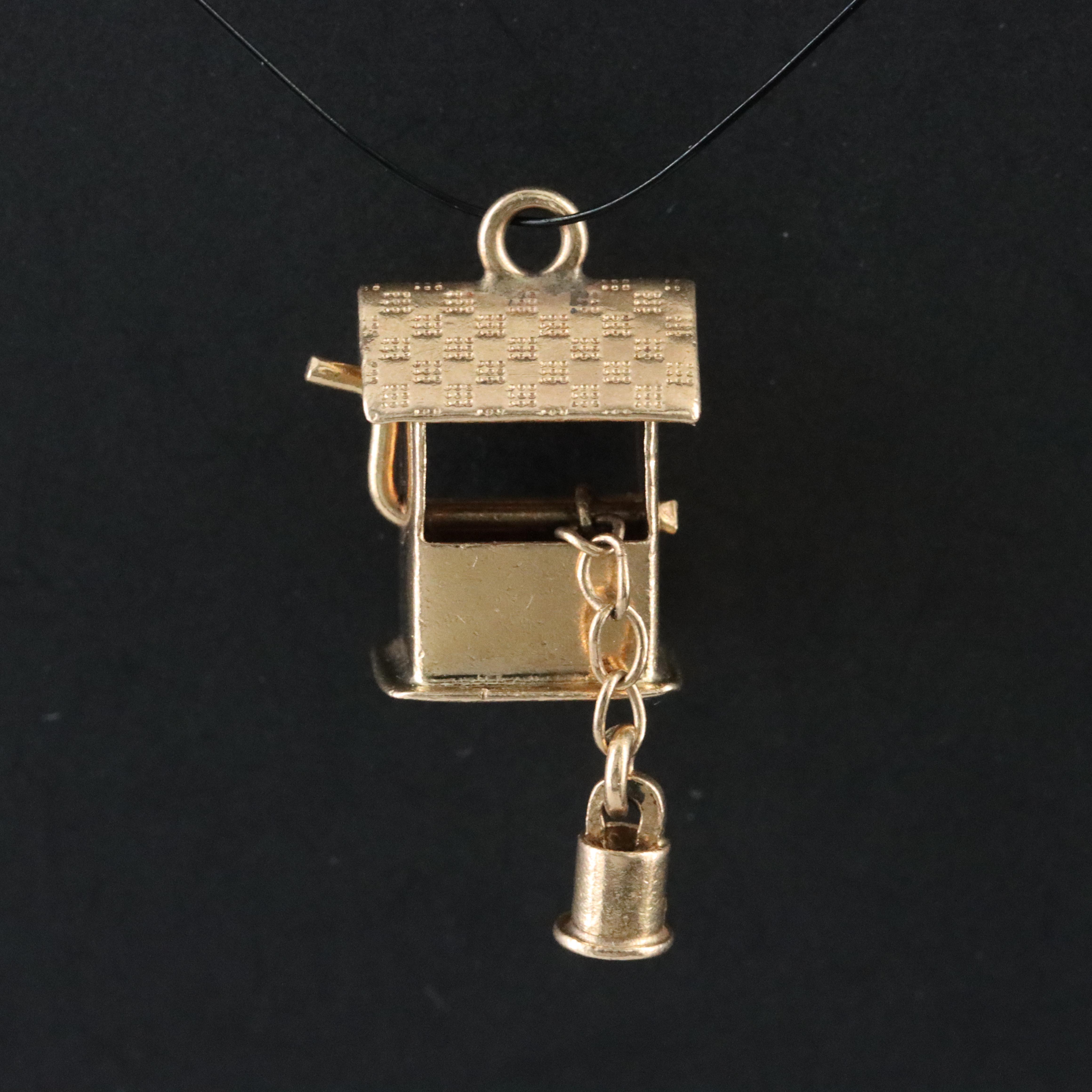 Vintage 14K Articulated Well Charm