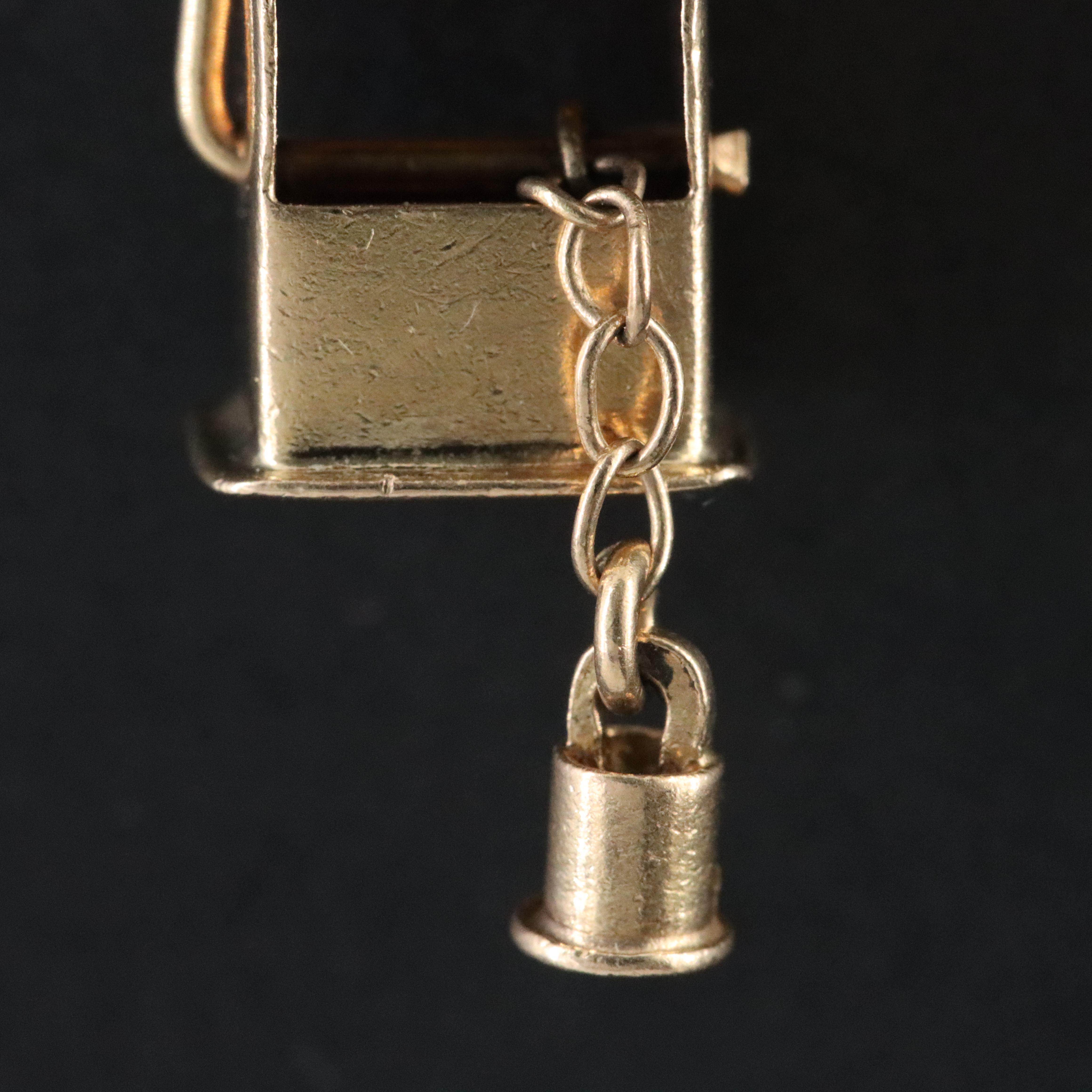 Vintage 14K Articulated Well Charm