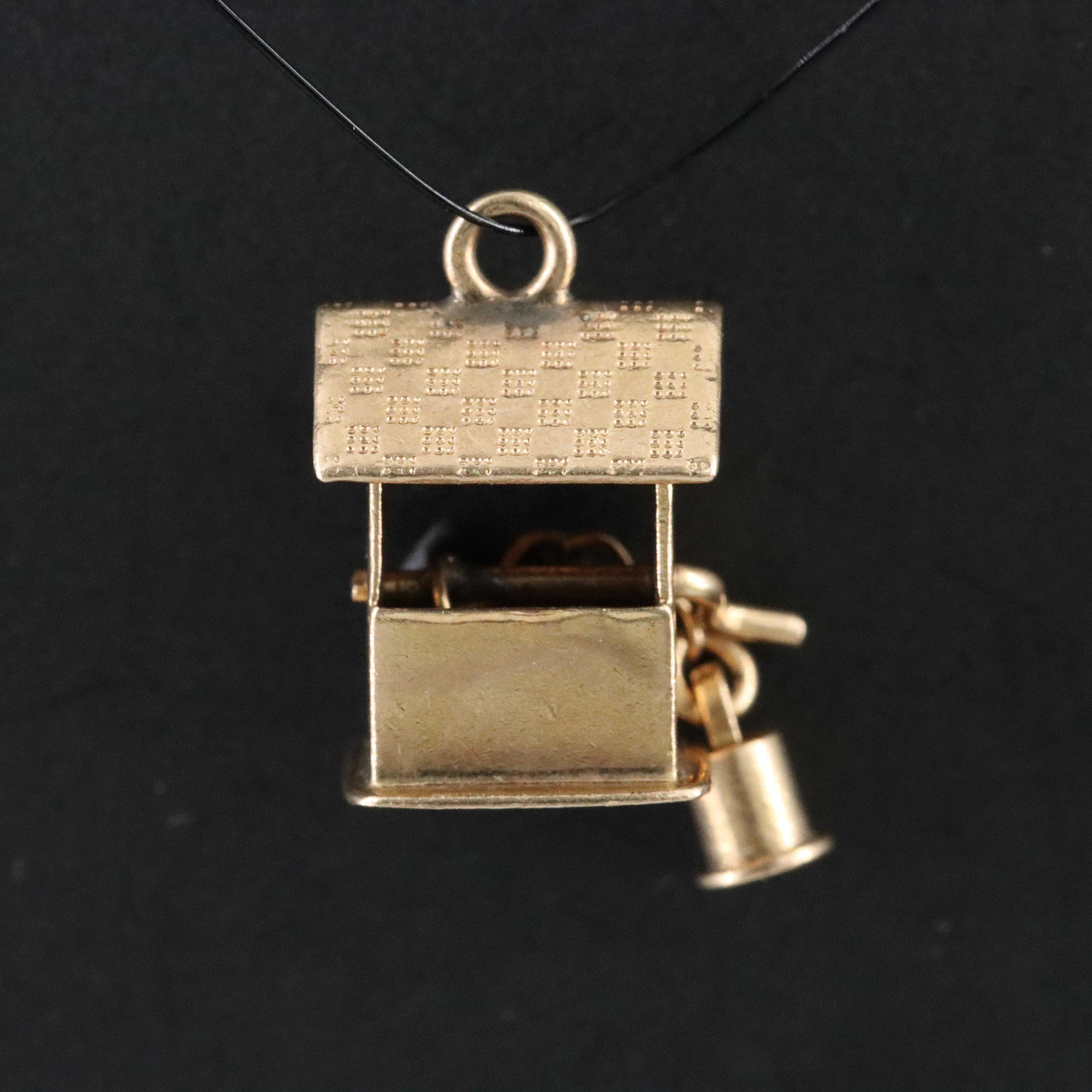 Vintage 14K Articulated Well Charm
