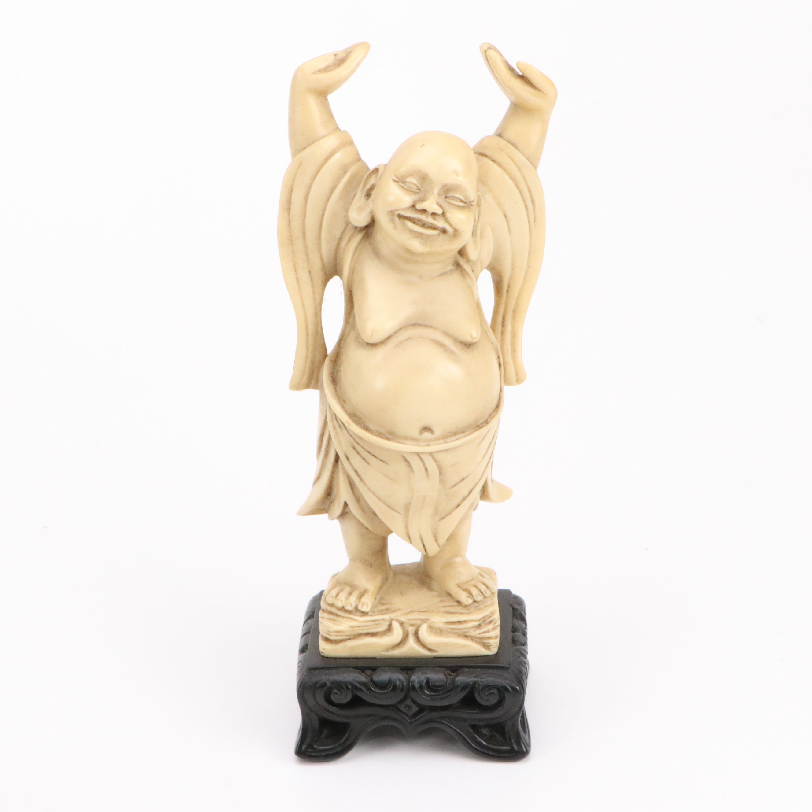 Italian Wony Chinoiserie Figures with Other Faux Ivory Statuettes