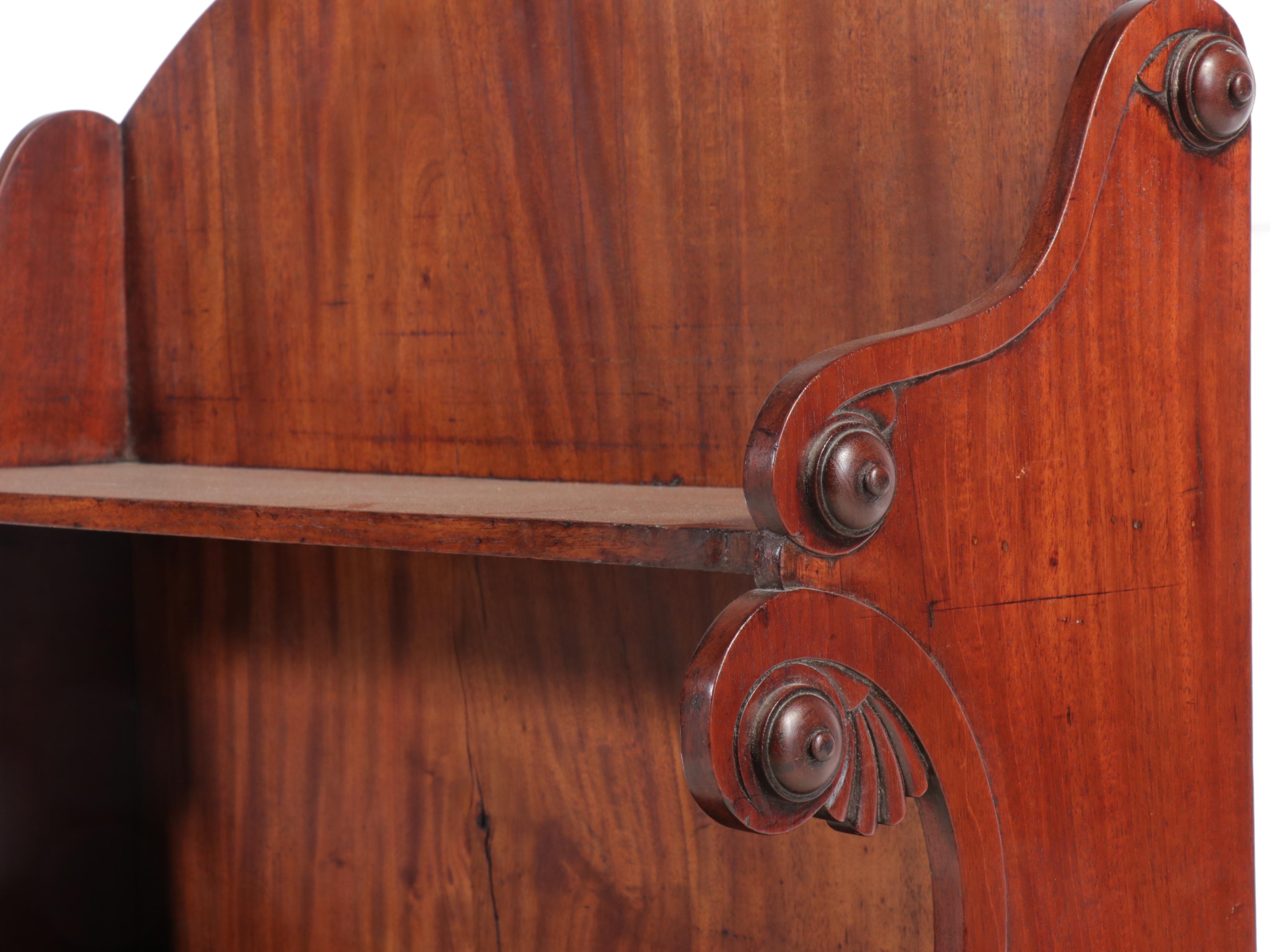 English Regency Style Mahogany Waterfall Bookcase, 19th Century