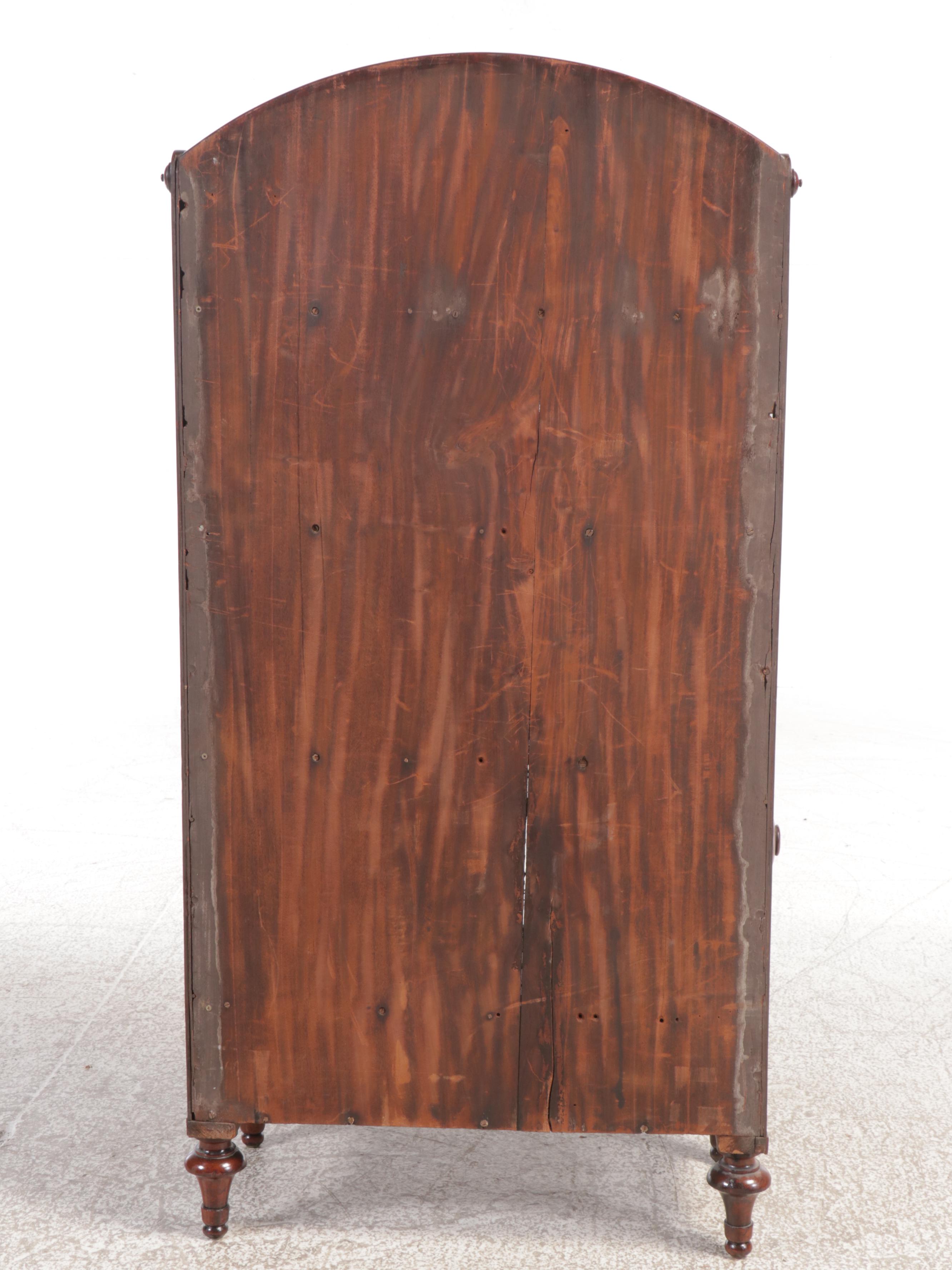 English Regency Style Mahogany Waterfall Bookcase, 19th Century