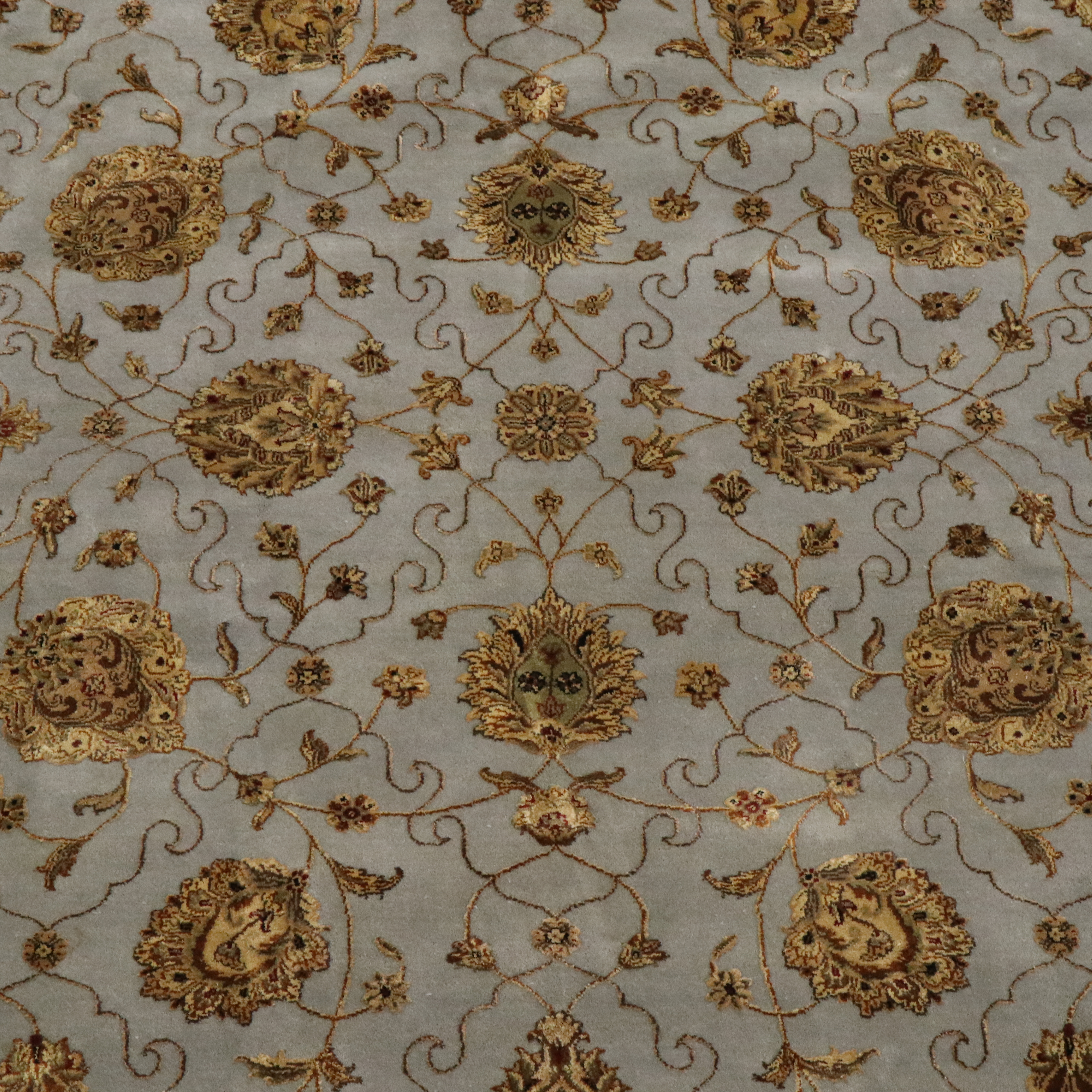 7'10 x 10'6 Hand-Knotted Indian Agra Wool & Silk Area Rug