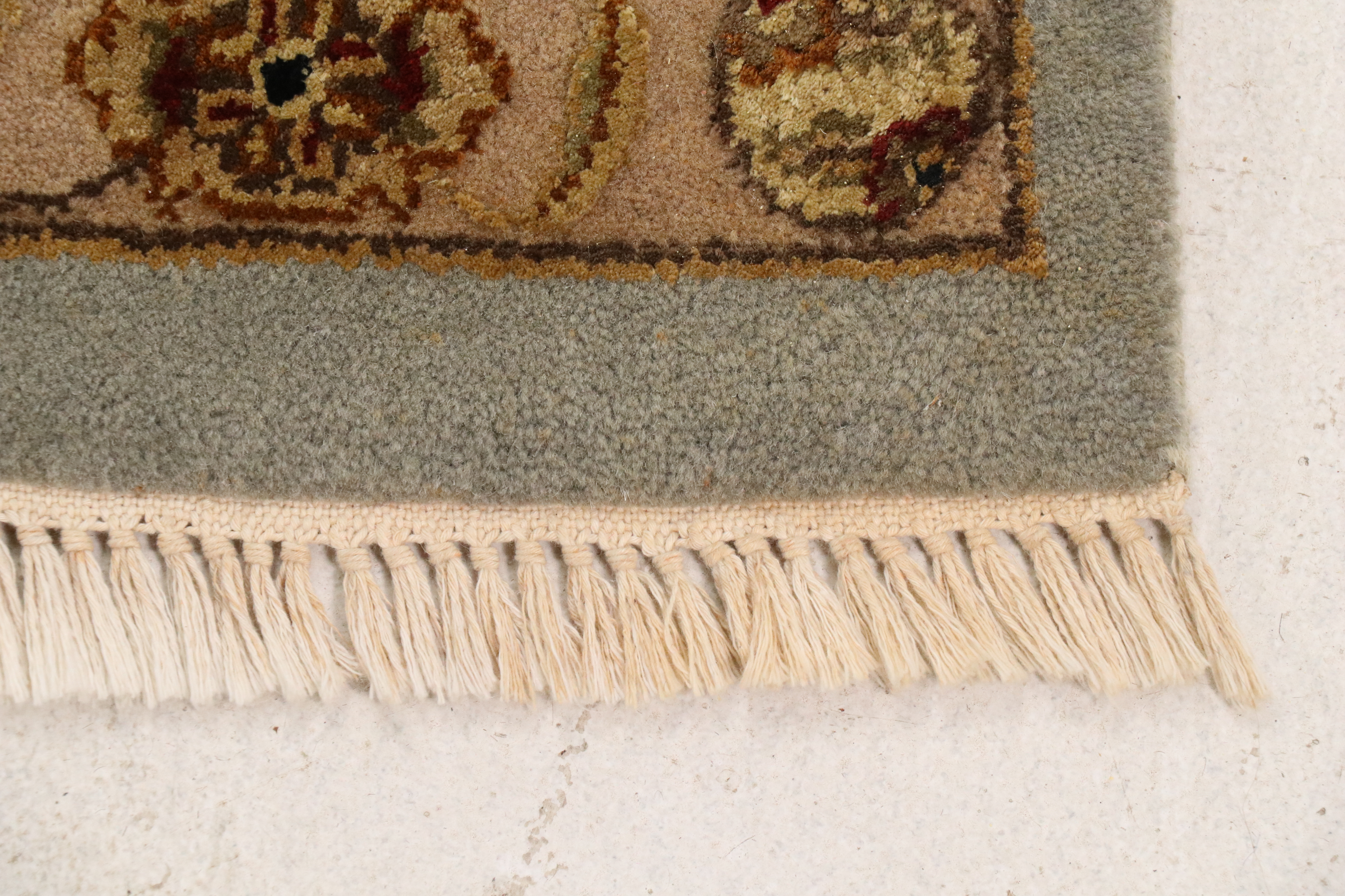 7'10 x 10'6 Hand-Knotted Indian Agra Wool & Silk Area Rug