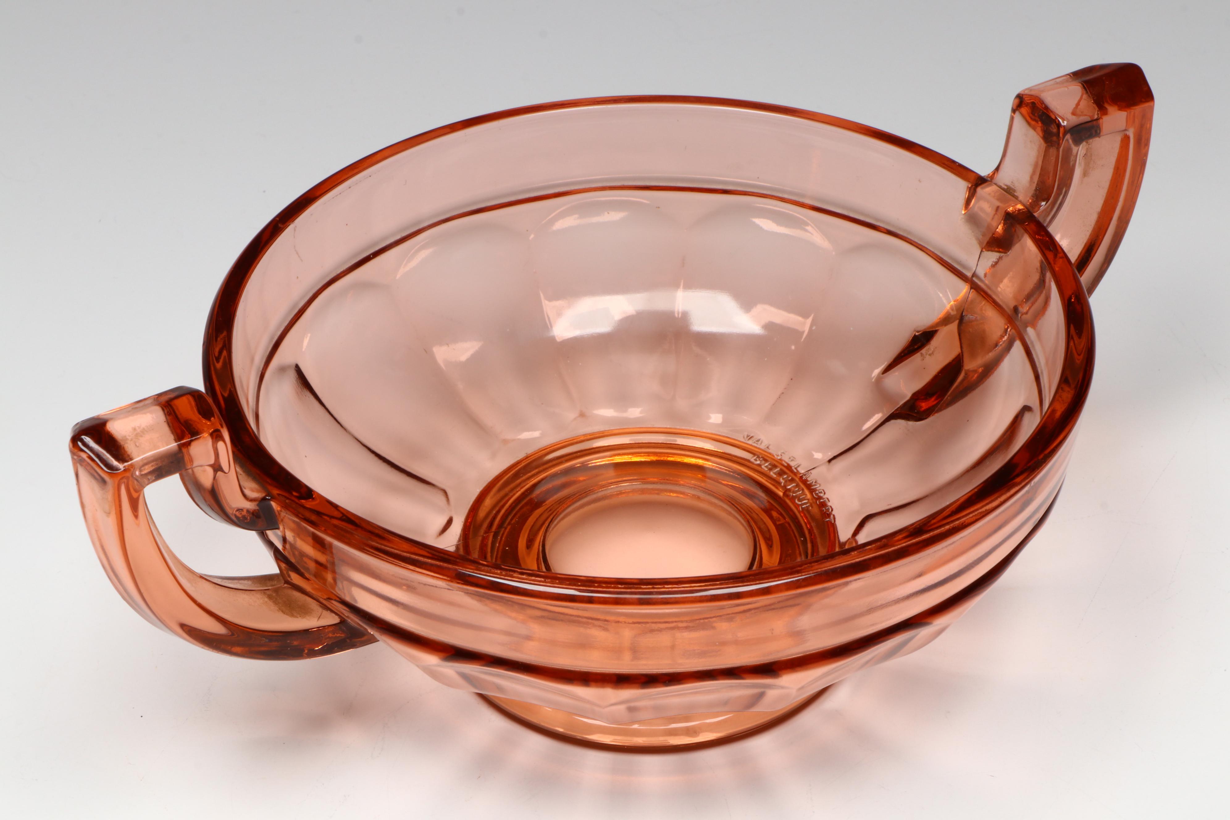 Val St. Lambert Glass "Noemie" Bowl, "Marceau" and Other Trumpet Vases