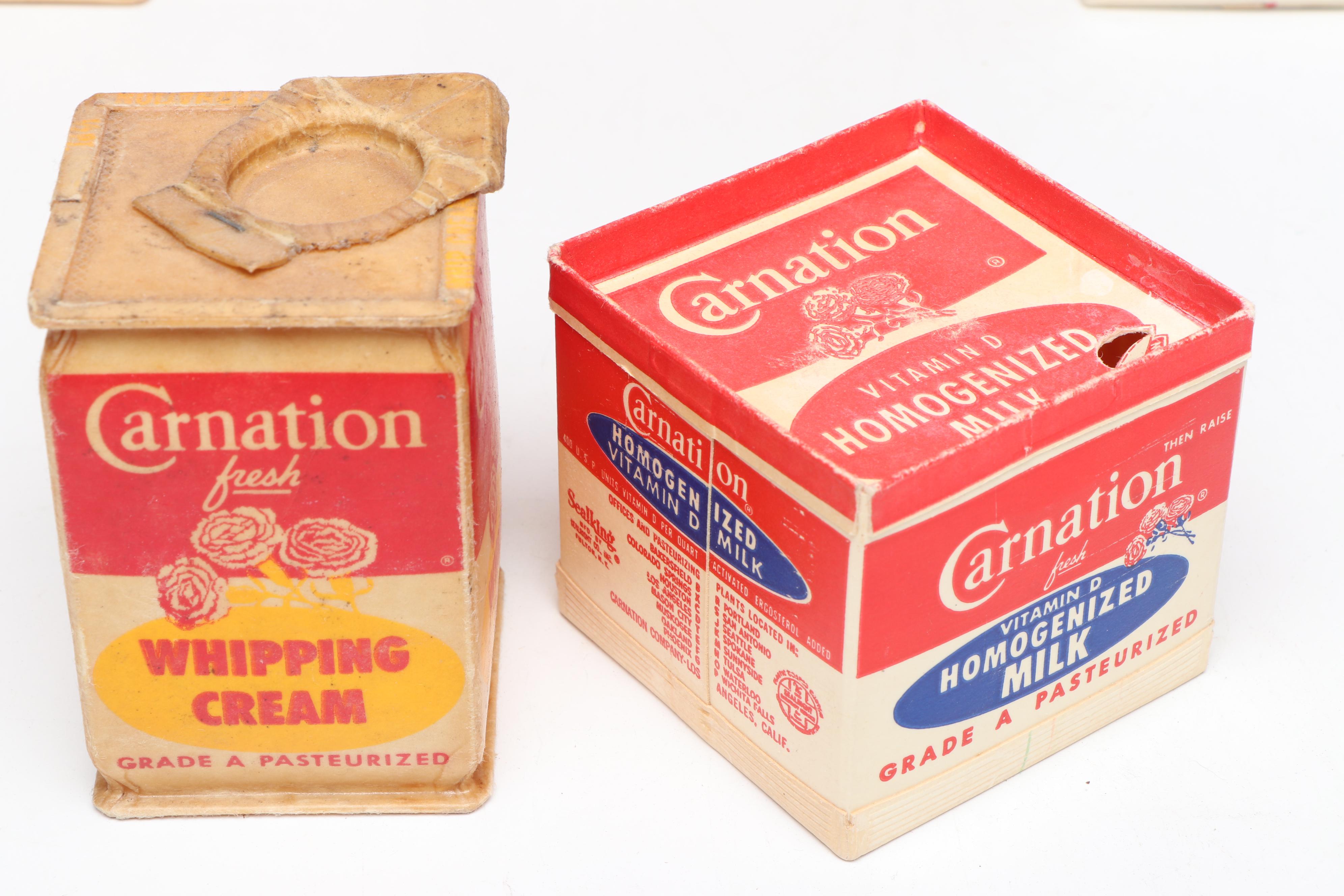 Carnation Milk Cartons, Boxes, Cartons and More, Mid-20th Century