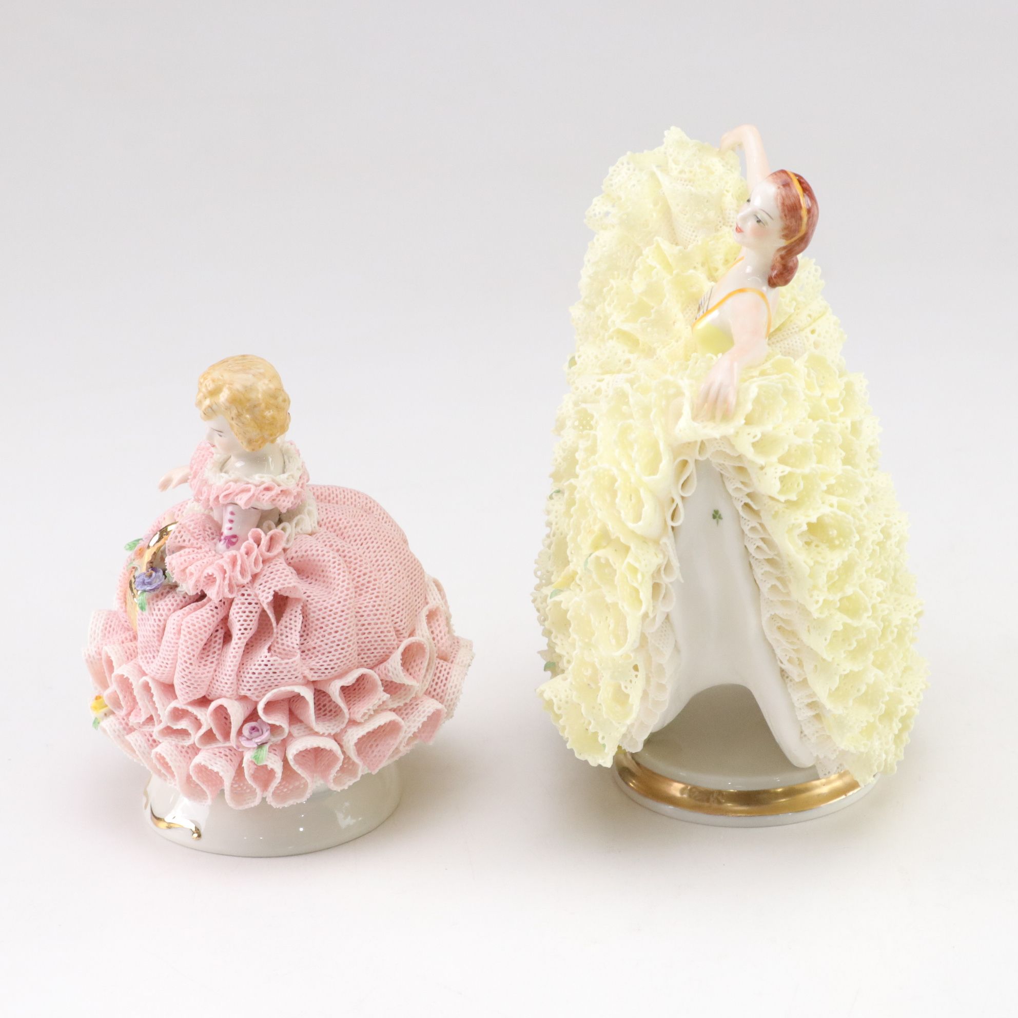 Irish Dresden "Dorothea" and Other Porcelain Figurines