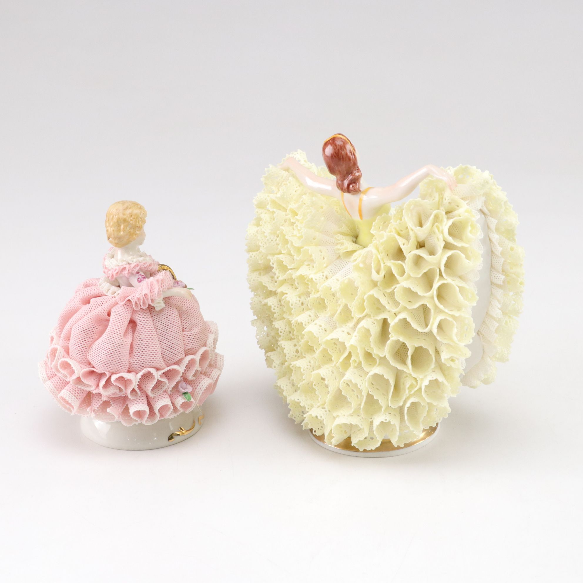 Irish Dresden "Dorothea" and Other Porcelain Figurines