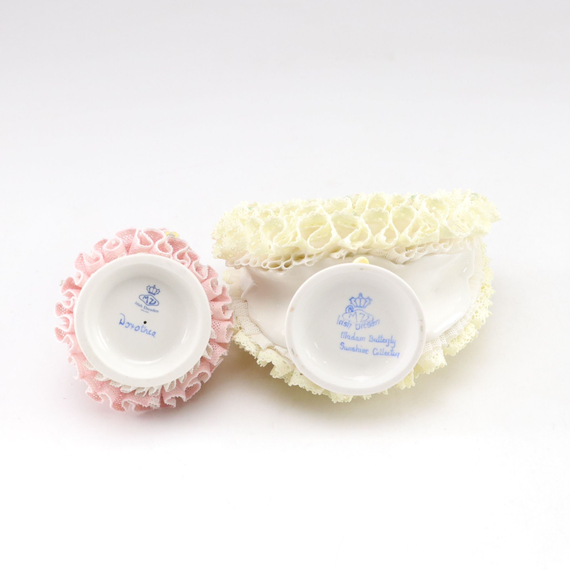 Irish Dresden "Dorothea" and Other Porcelain Figurines