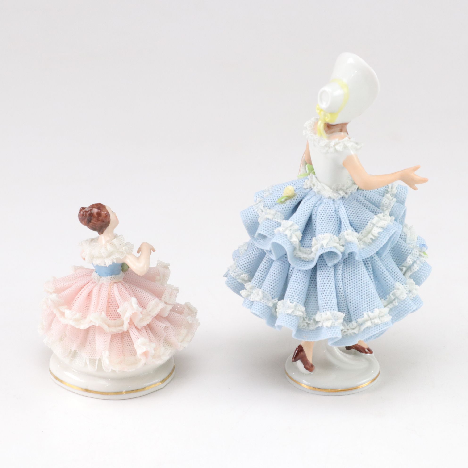 Irish Dresden "Dorothea" and Other Porcelain Figurines