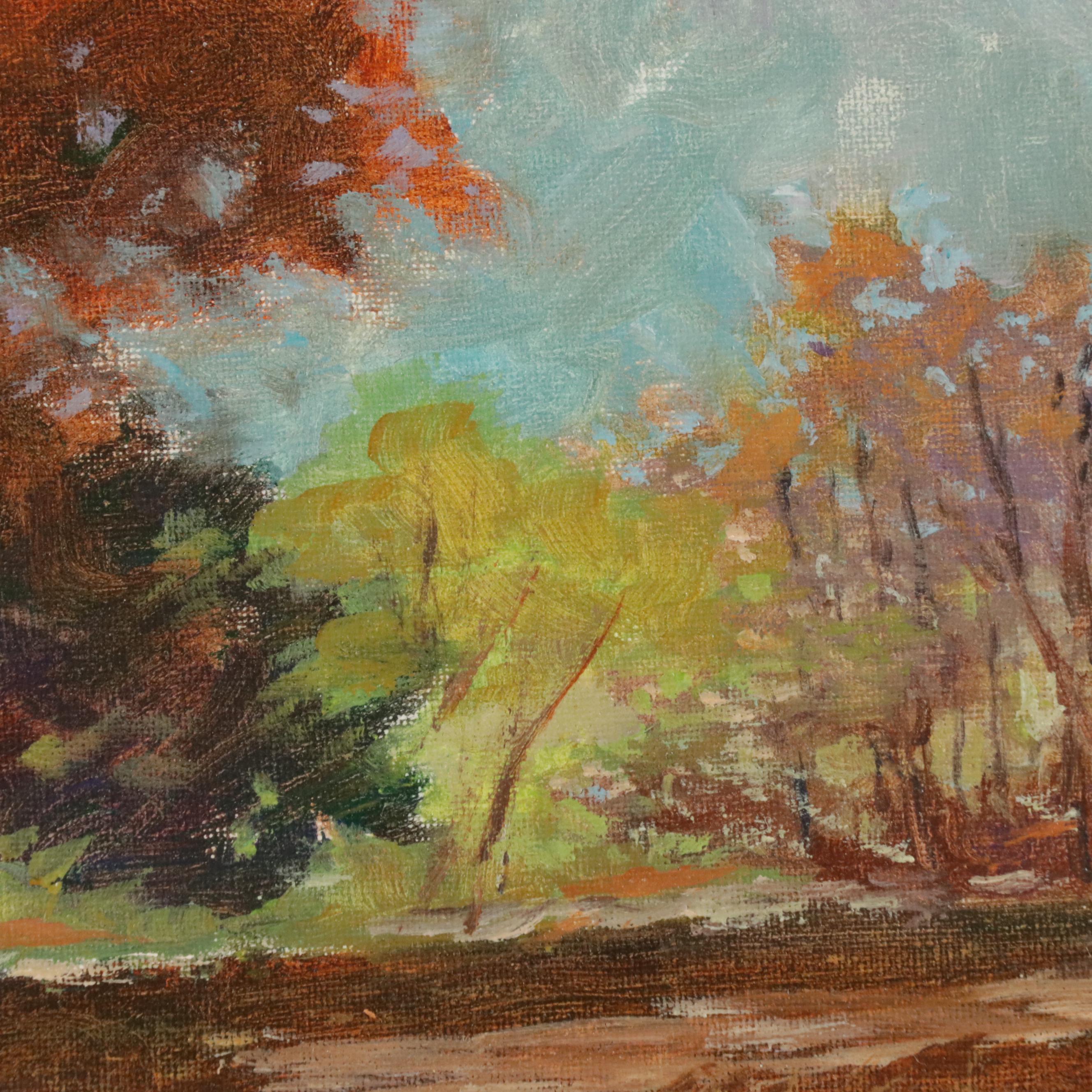 Robert Riddle Baker Landscape Acrylic Painting "Kissed by Late Sun," 2025