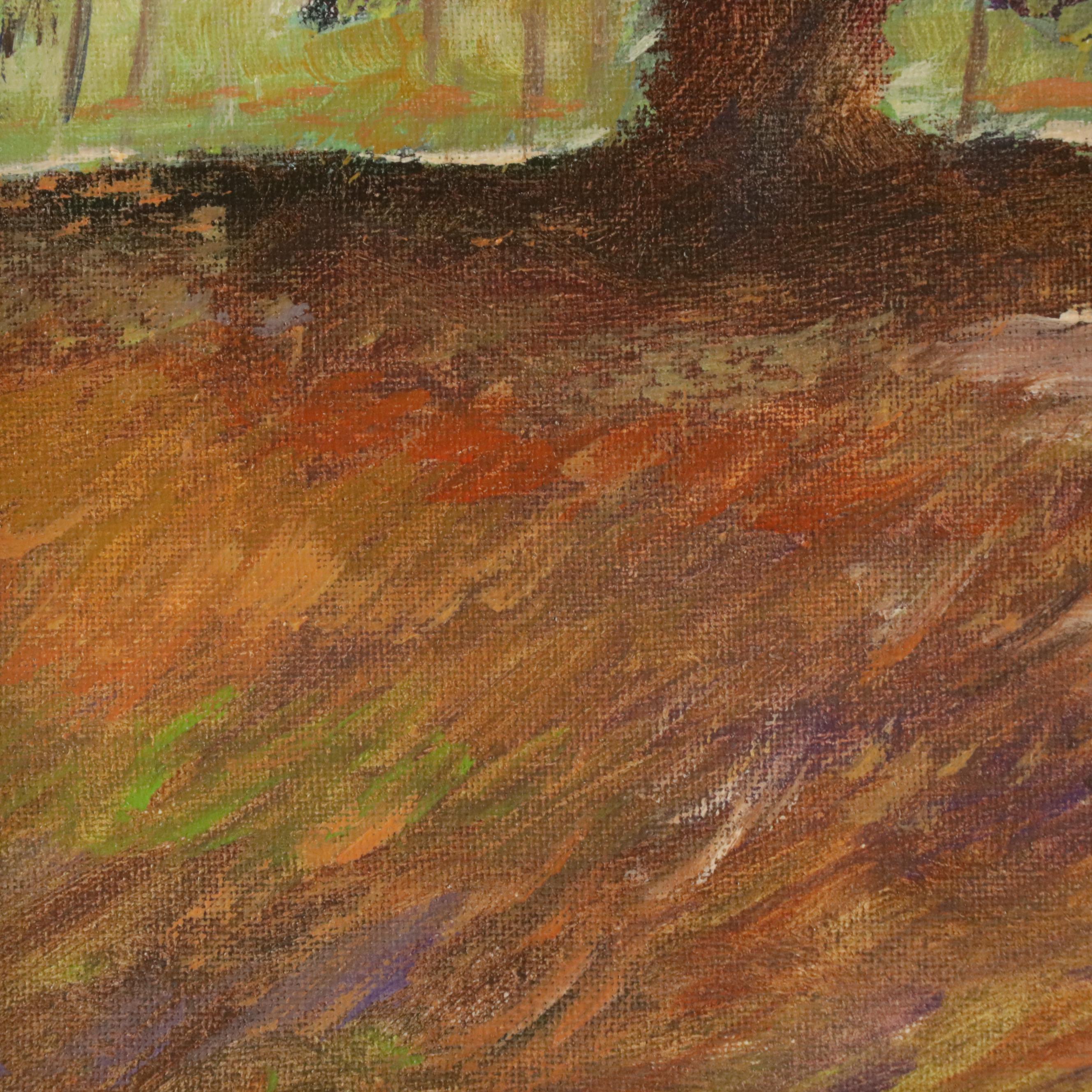 Robert Riddle Baker Landscape Acrylic Painting "Kissed by Late Sun," 2025