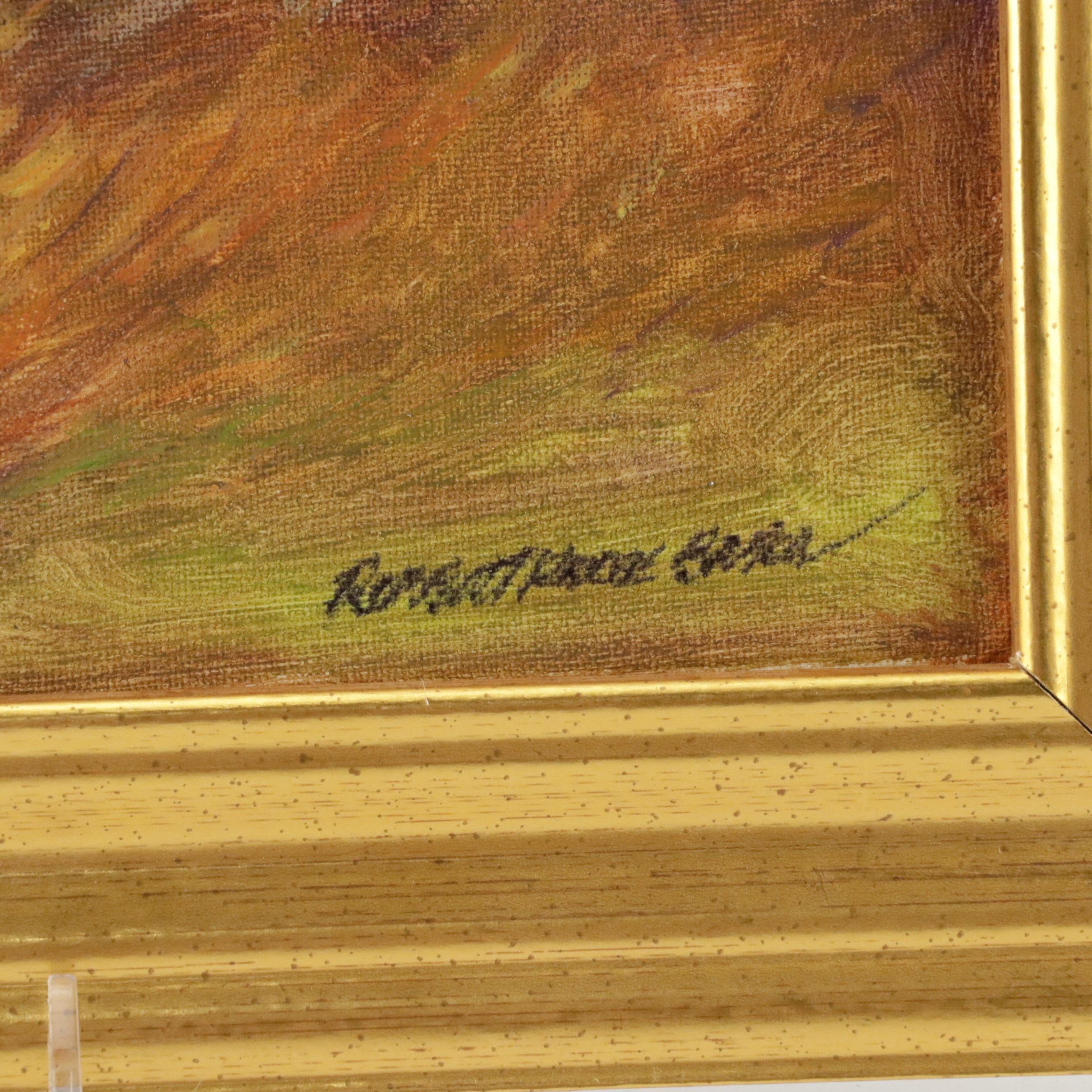 Robert Riddle Baker Landscape Acrylic Painting "Kissed by Late Sun," 2025