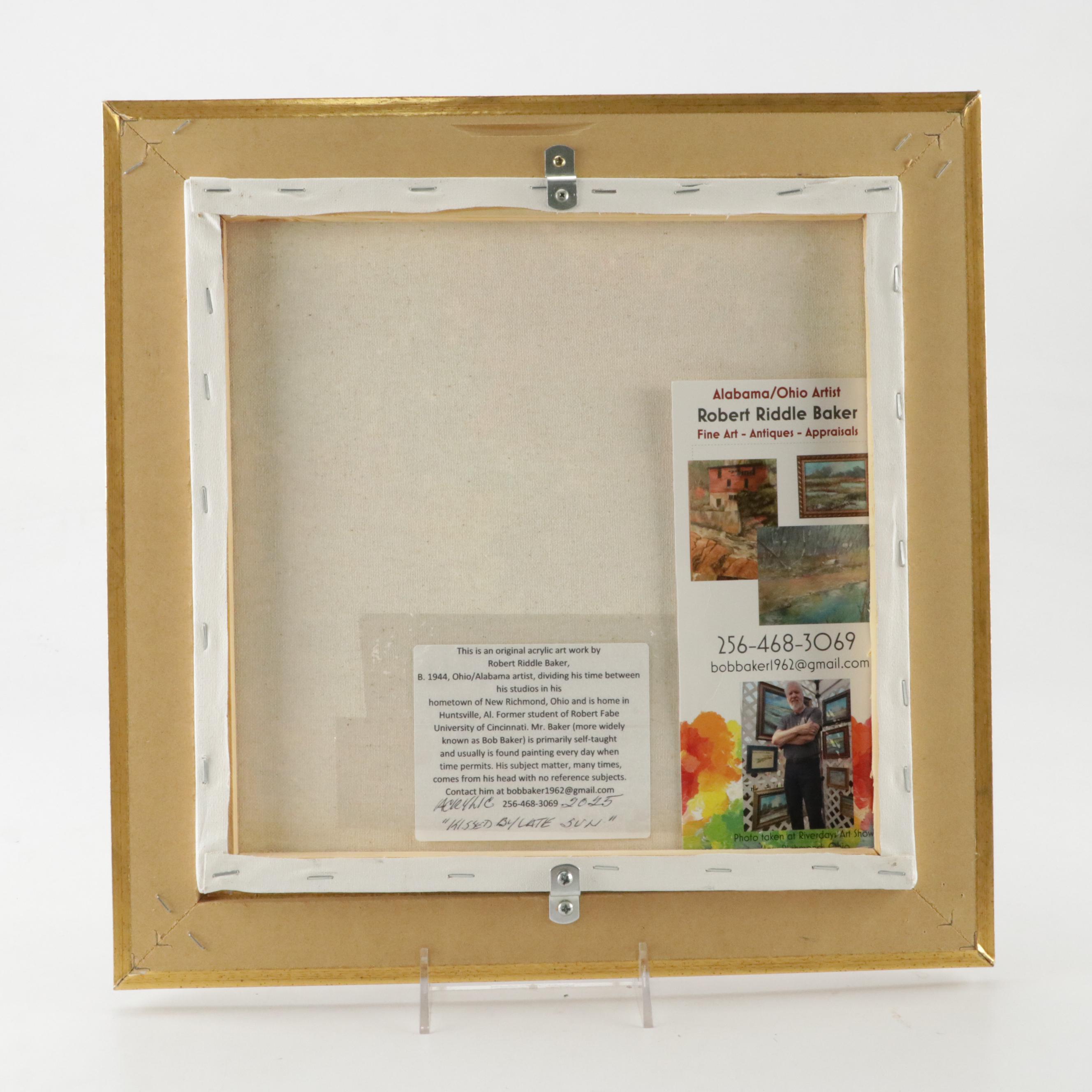 Robert Riddle Baker Landscape Acrylic Painting "Kissed by Late Sun," 2025