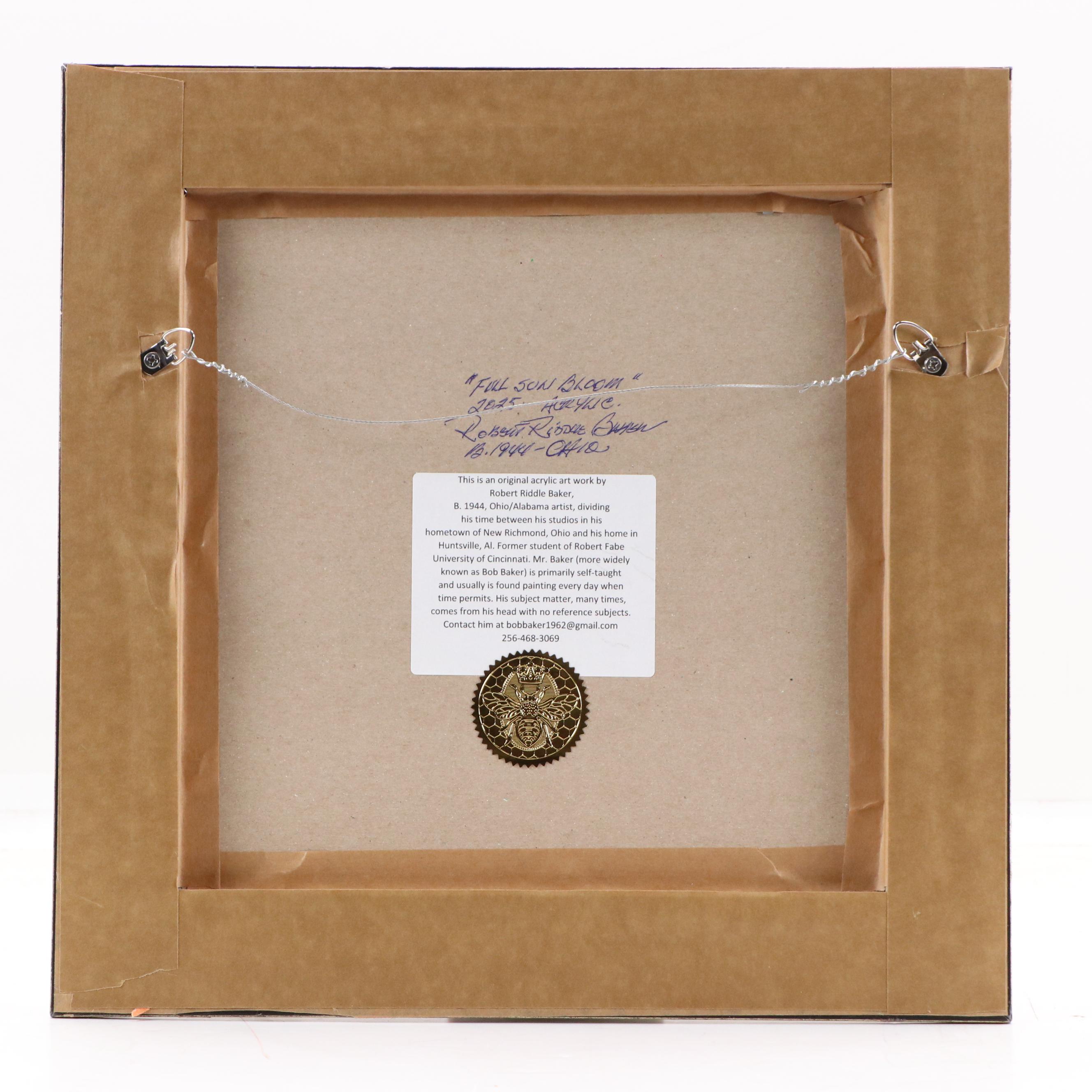 Robert Riddle Baker Landscape Acrylic Painting "Full Sun Bloom," 2025