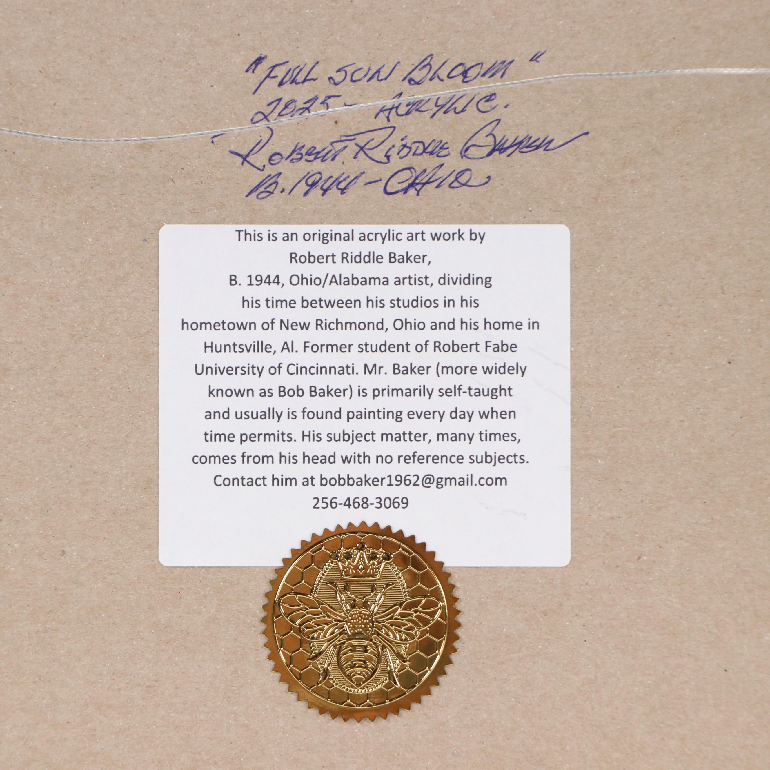 Robert Riddle Baker Landscape Acrylic Painting "Full Sun Bloom," 2025