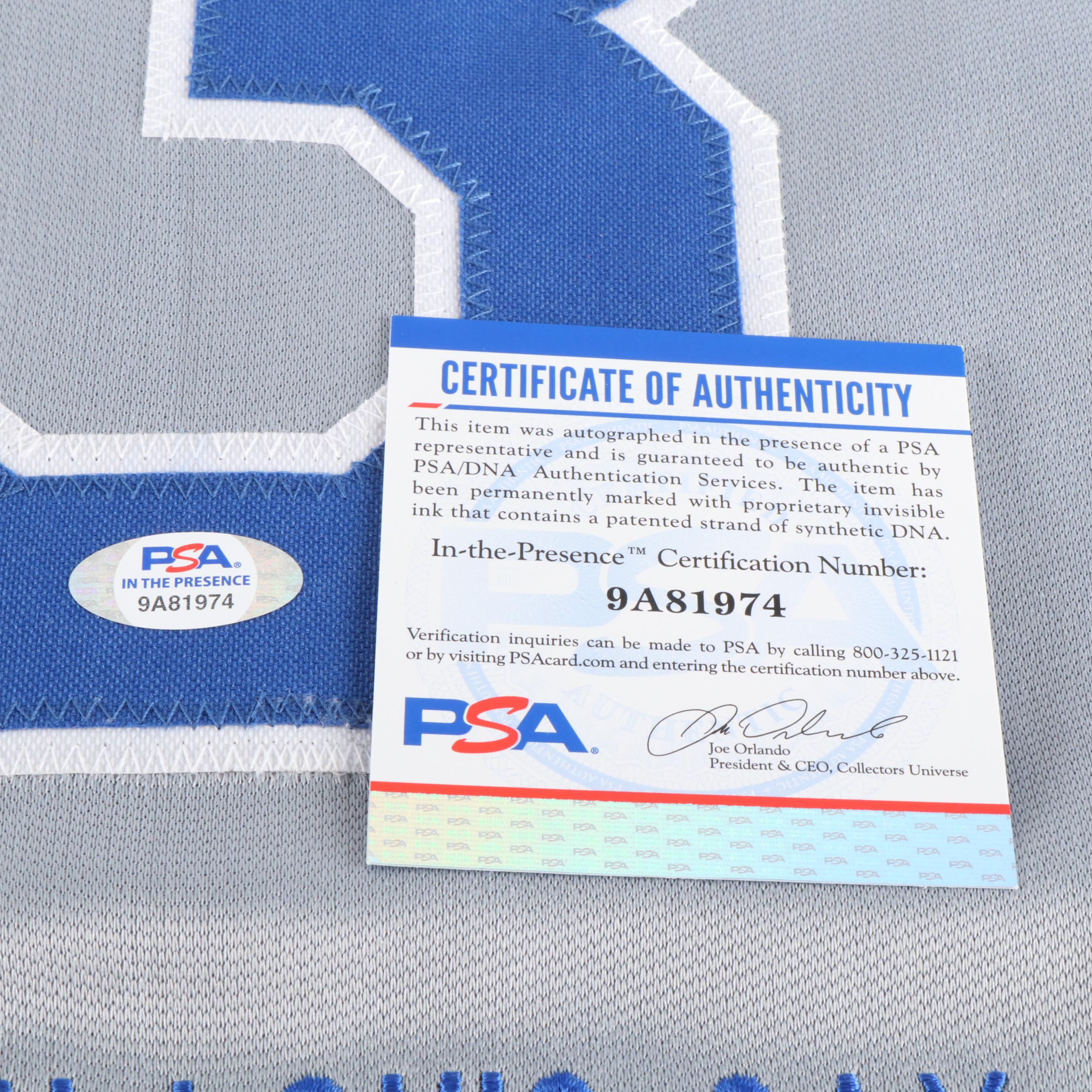 Steve Sax Signed Los Angeles Dodgers Baseball Jersey, PSA