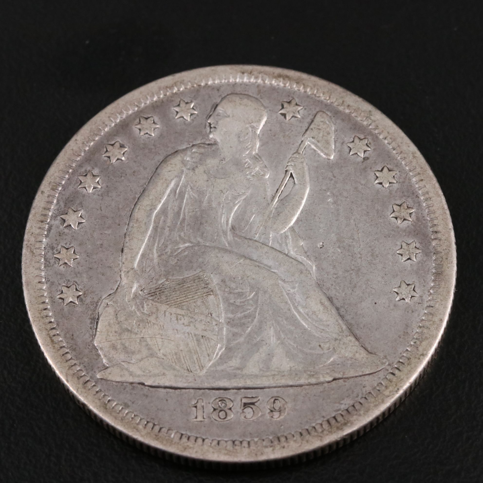 1859-O Liberty Seated Silver Dollar