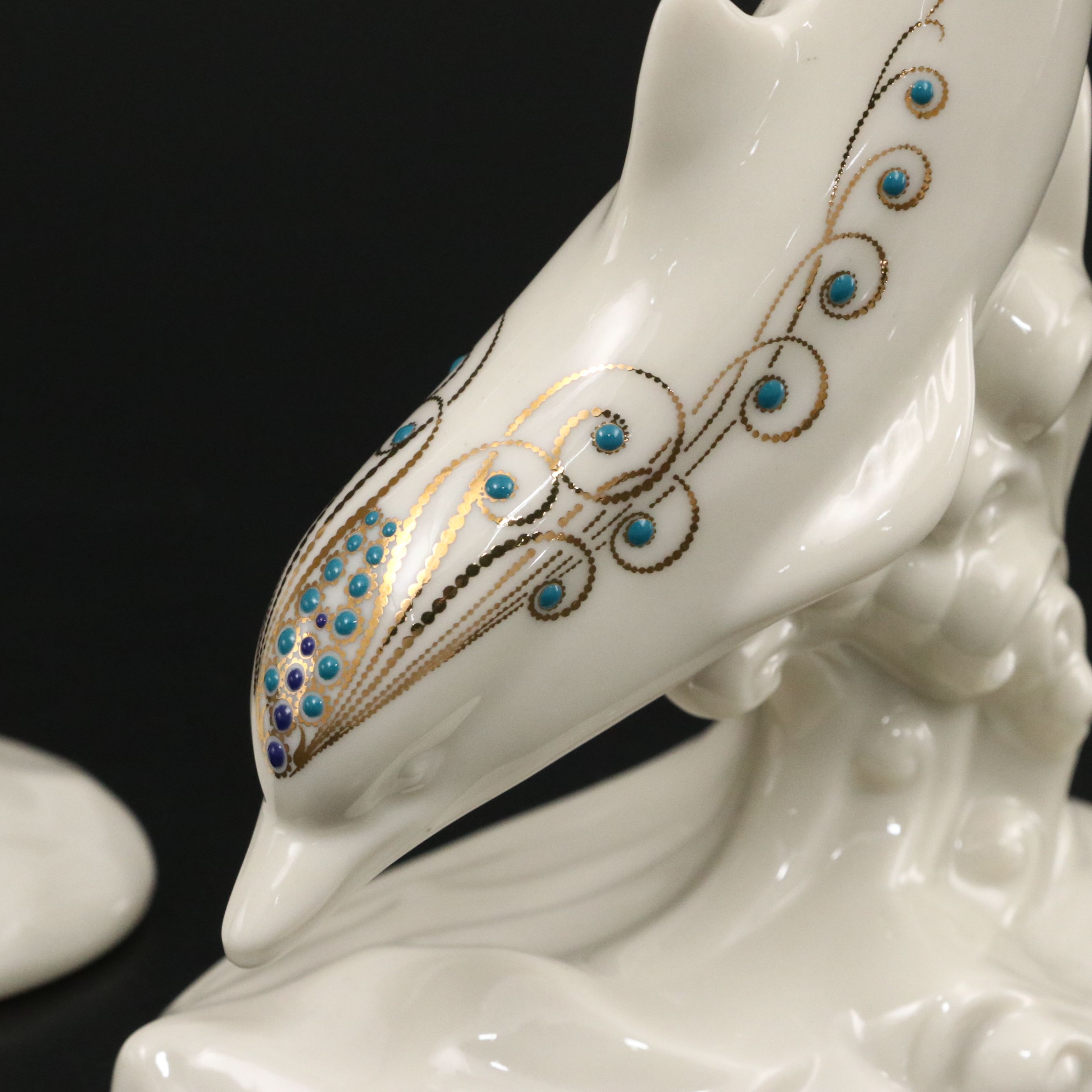Lenox China Jewels Collection Porcelain Dolphin Figures