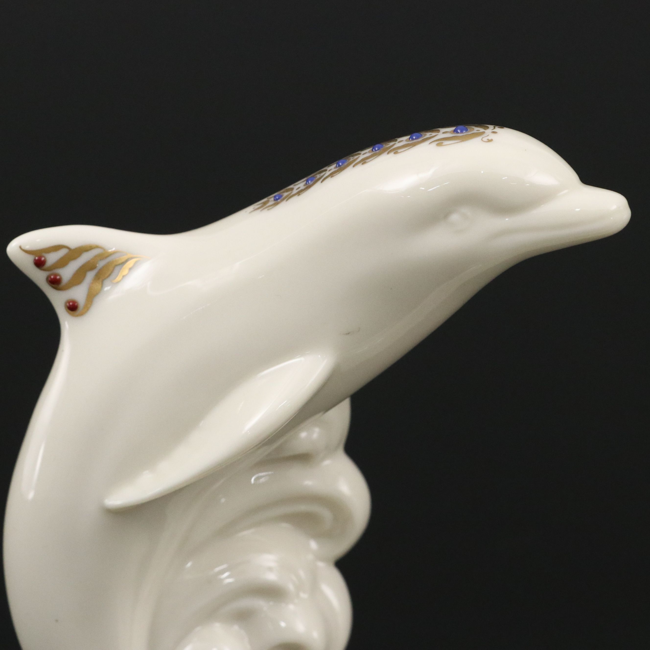 Lenox China Jewels Collection Porcelain Dolphin Figures
